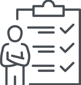 illustration of man standing beside a checklist.