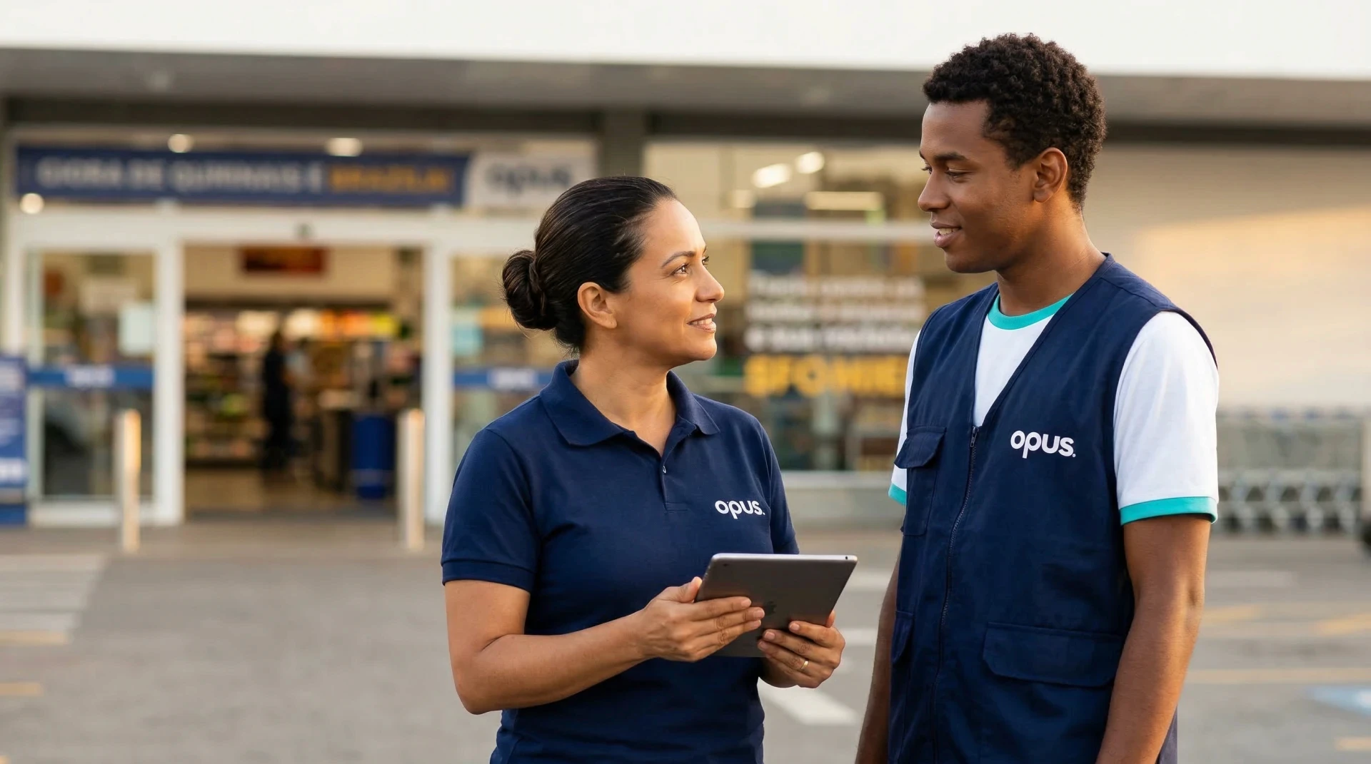 gestao da folha trade marketing - duas pessoas conversando