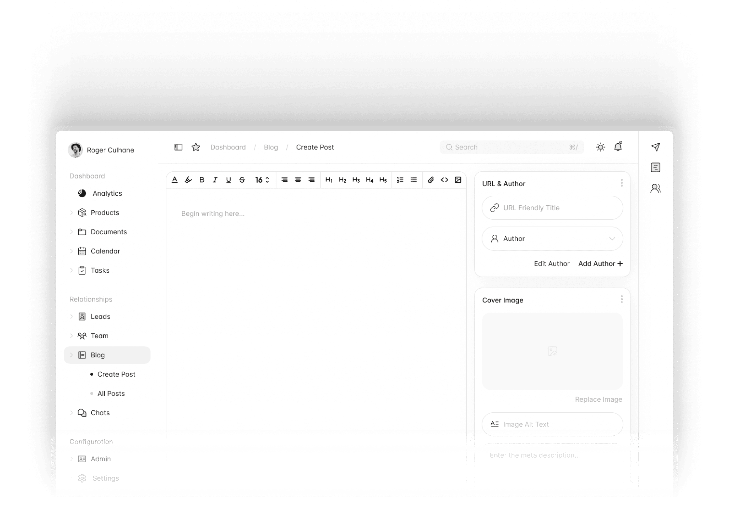 software dashboard image