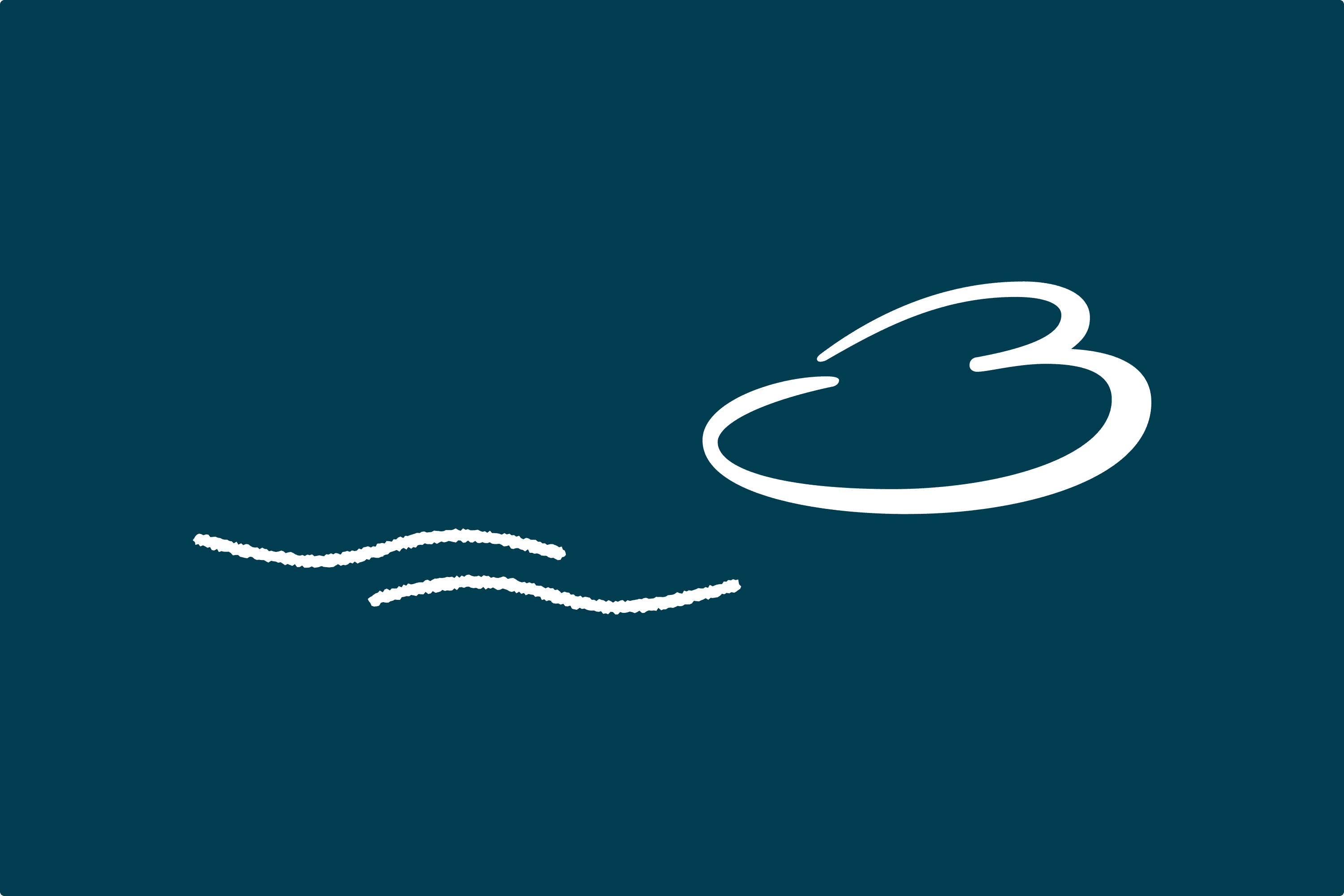 White abstract shapes on blue background