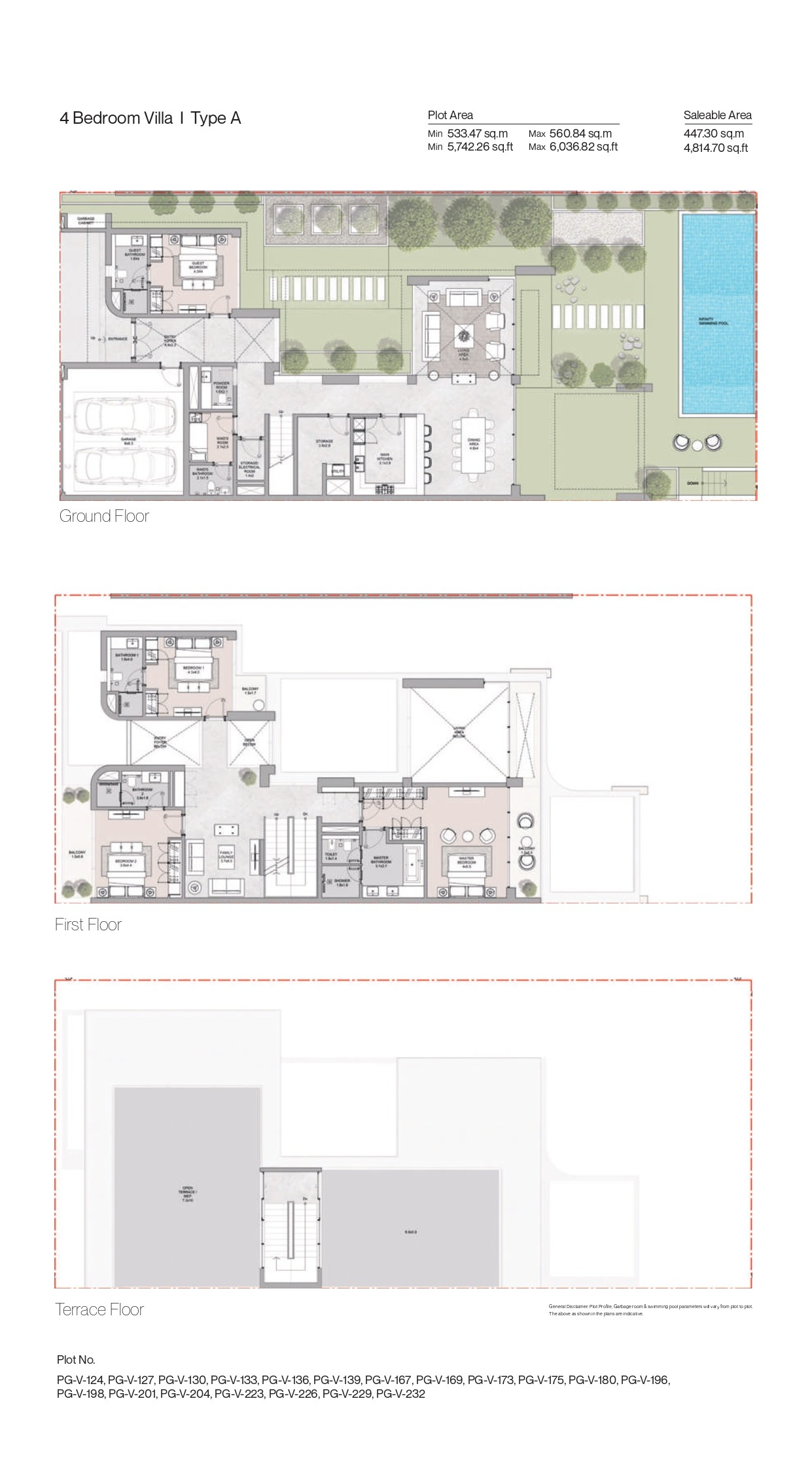 Palm Groove Villas 4-Bedroom Type A Floor Plan