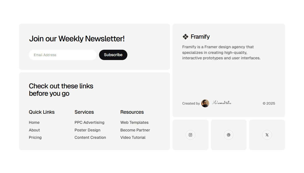 Framer Footer Component