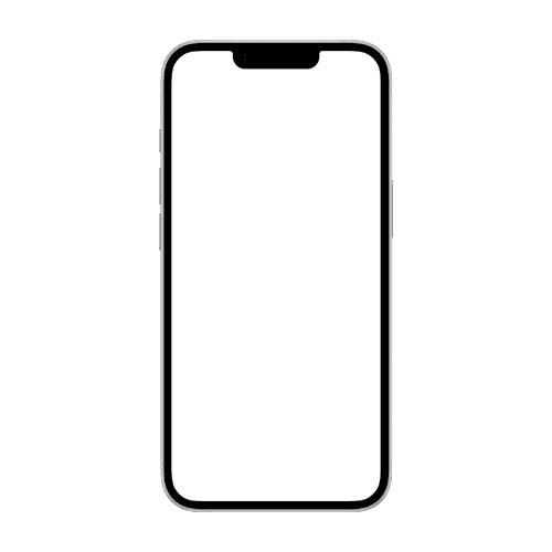 White iPhone 16e mockup front view