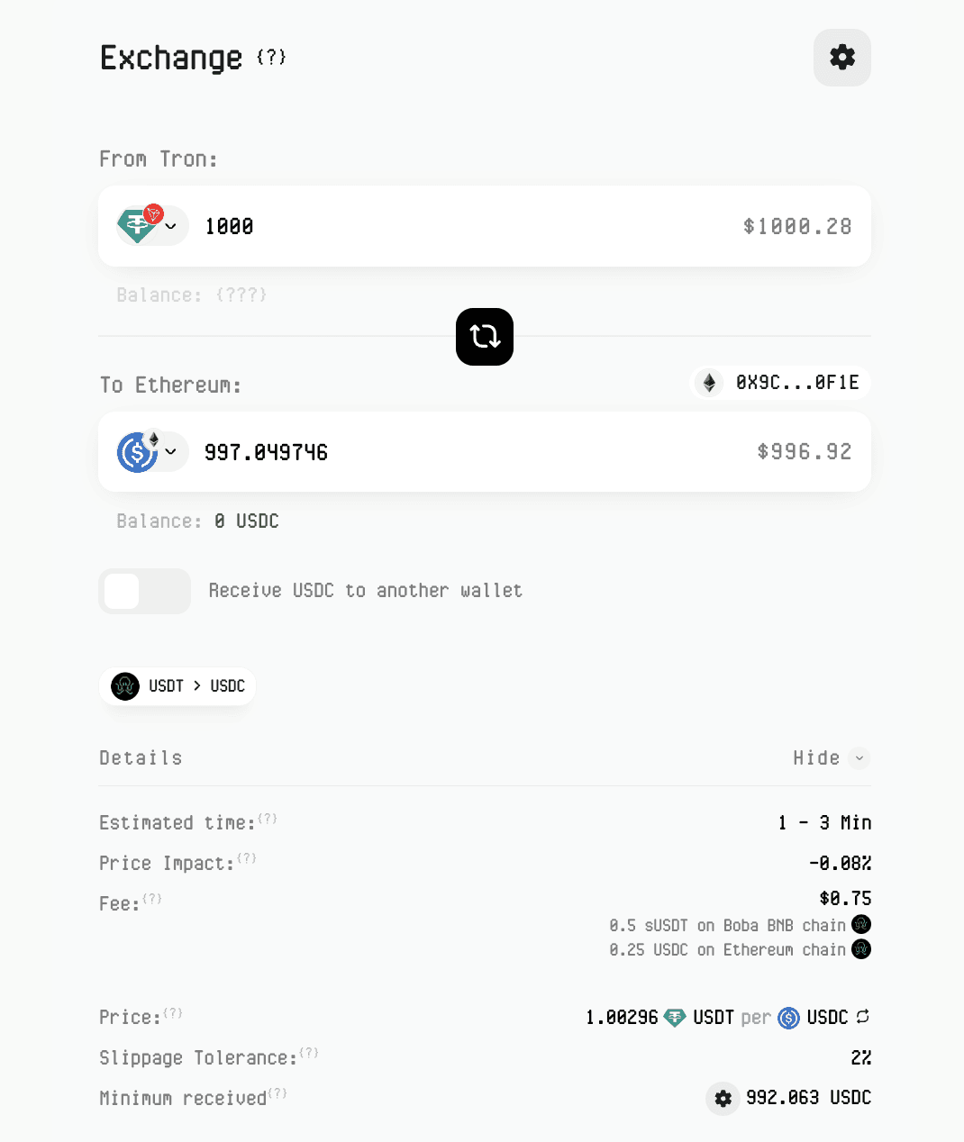 How to Swap USDC to USDT