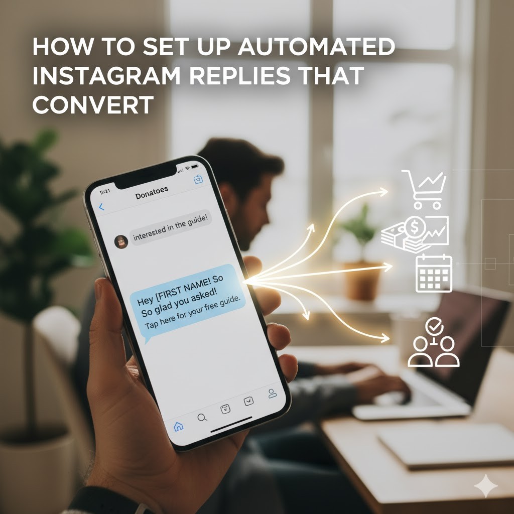 Side-by-side comparison: InstantDM's effortless, click-based Instagram DM sequence creator on the left, showing steps with delay, next to a confusing legacy flow builder with many arrows and a red X on the right. Highlights easy DM automation