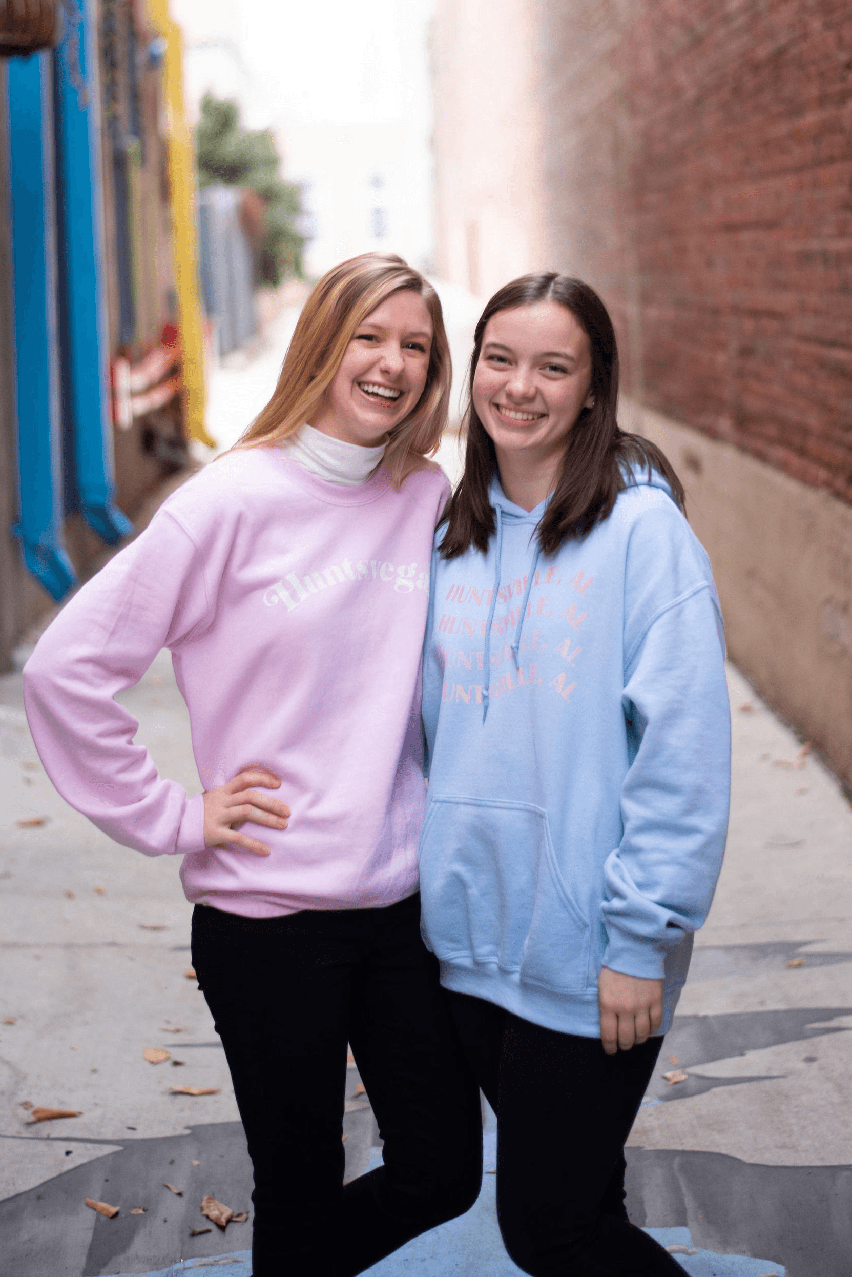Two Girls wearing Huntsvegas Apparel