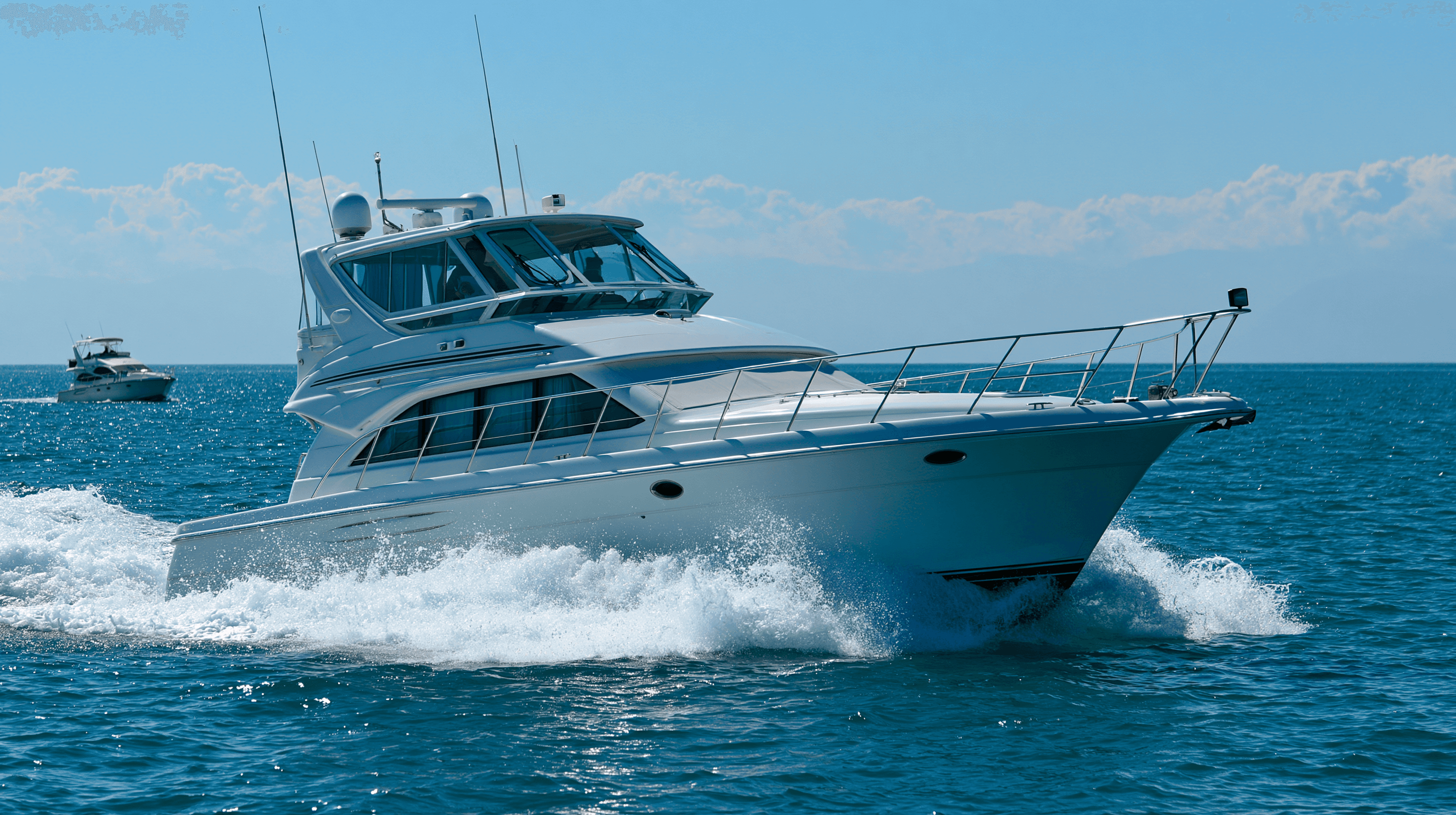 motorcruiser out on the water