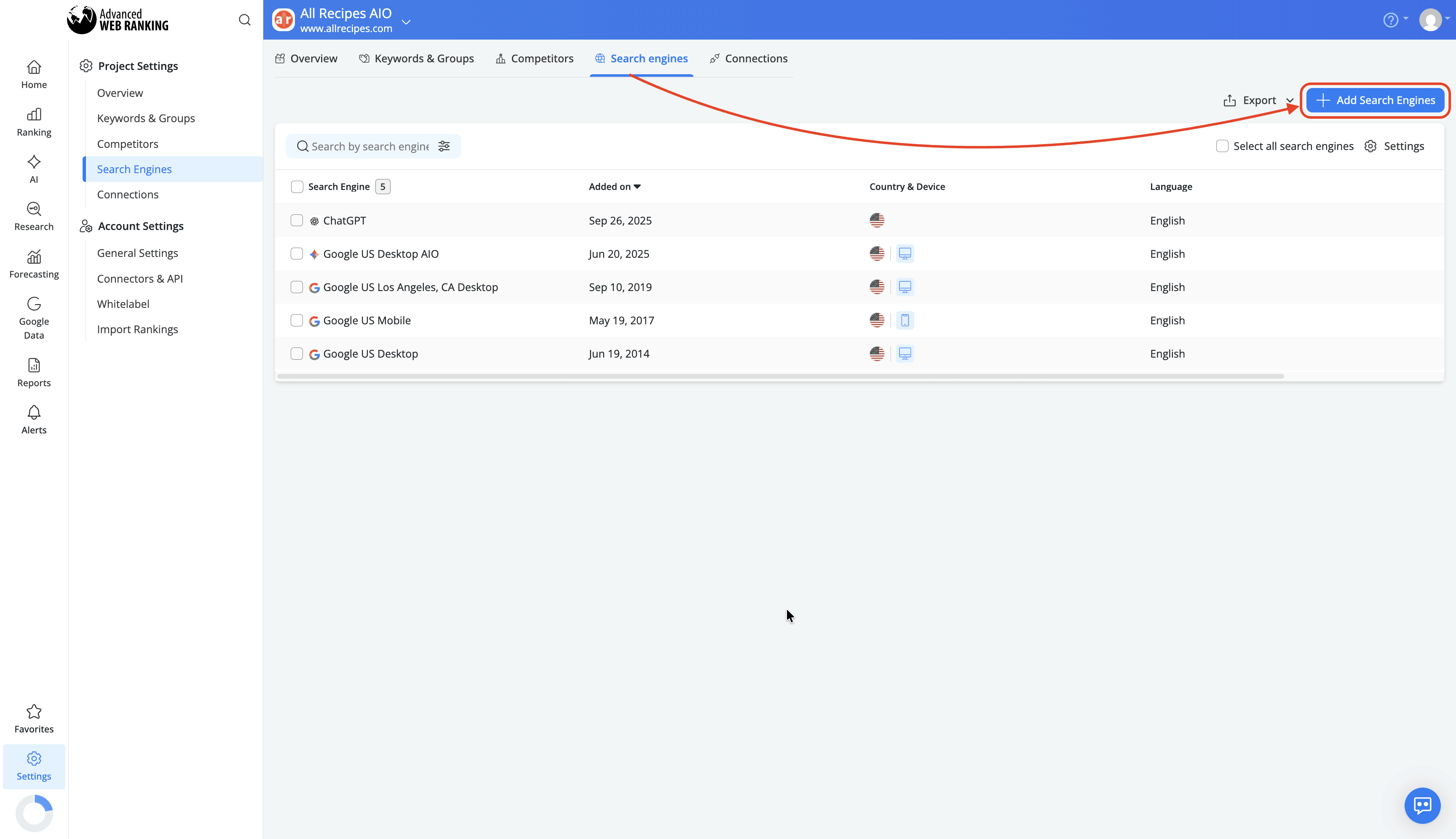 how-to-add-google-aio-search-engine-from-project-settings