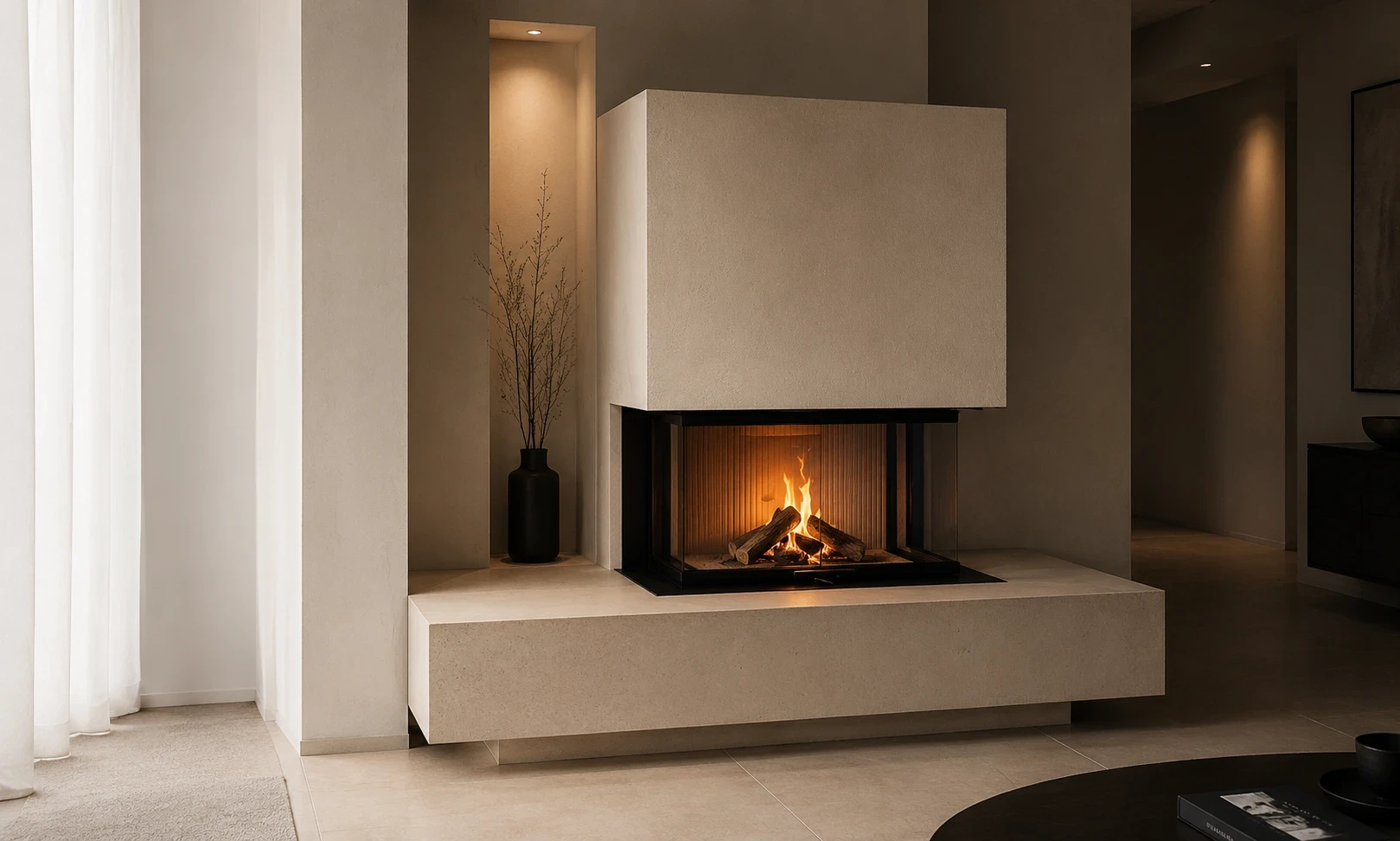 Kamin Eleganz – Projektansicht von Fliesenleger Eduard Repp