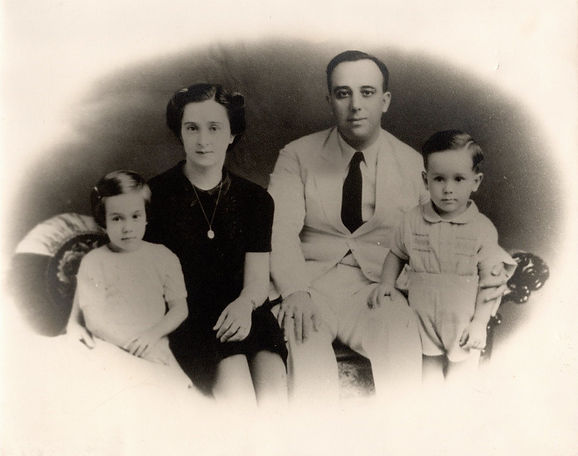 Elisa Ugarte de Rotaeche with Luis de Rotaeche and children Jon Rotaeche and Ane Miren de 