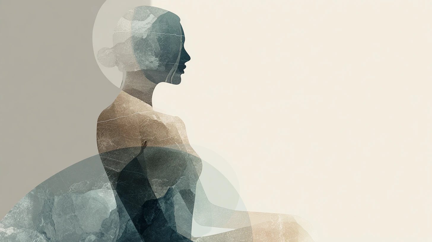 Abstract wellness image of an anonymous figure representing sustainable weight management and healthy habits.