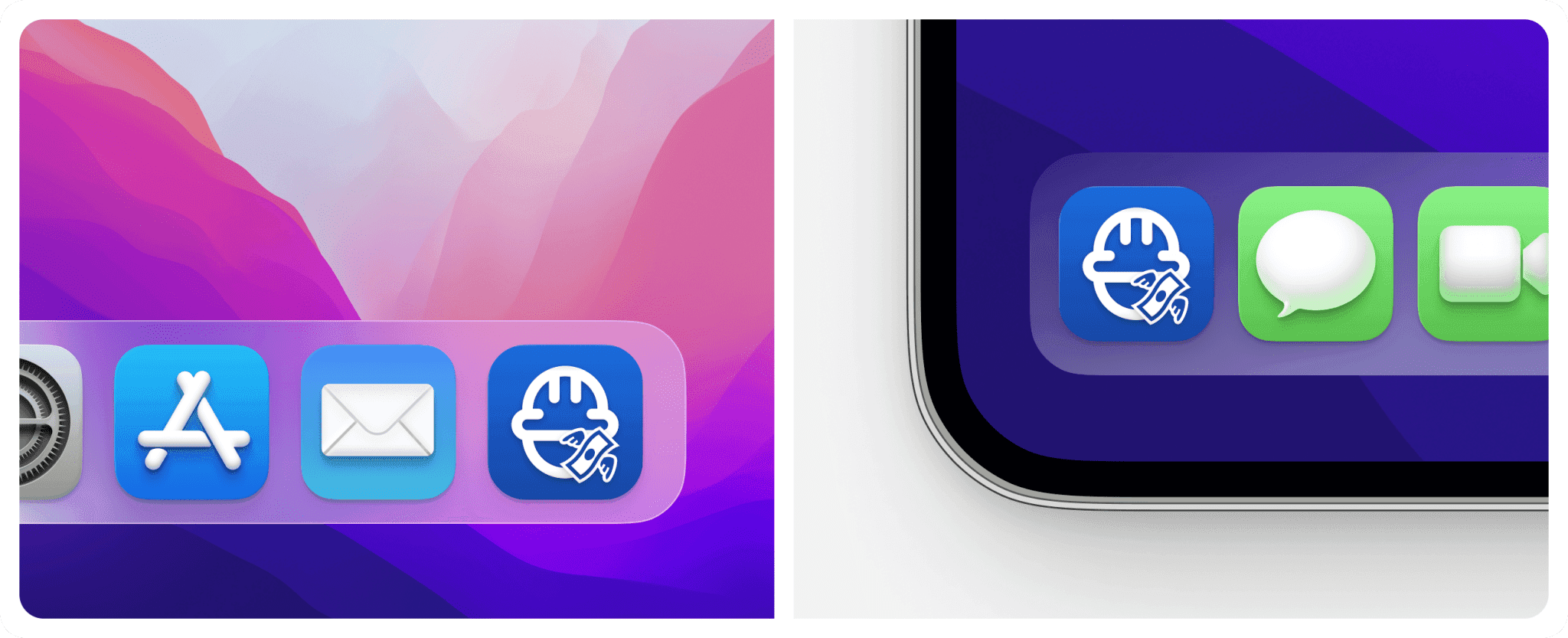 App icon displayed in MacOS and iOS