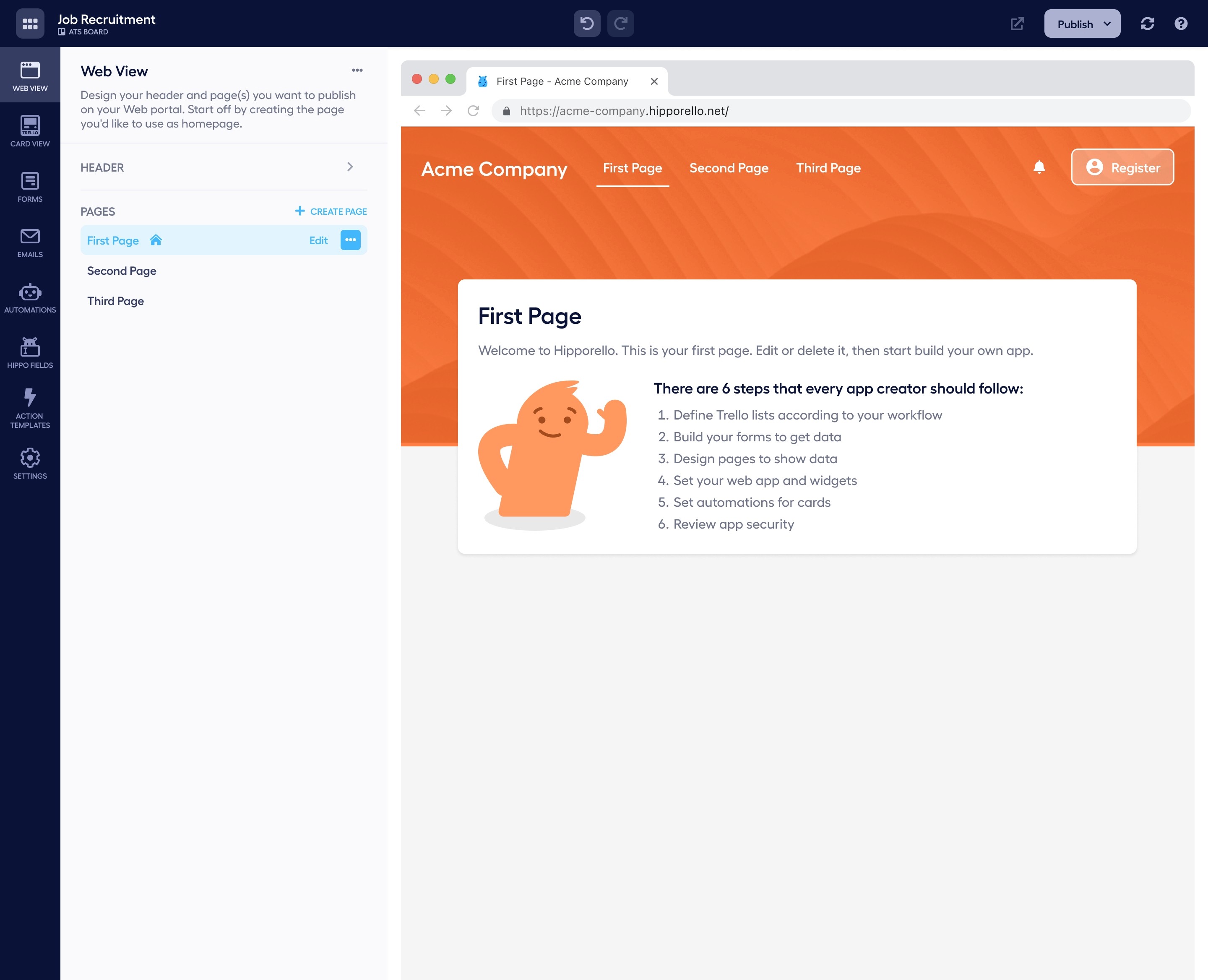 Get a Status Page on Trello with Hipporello - Hipporello