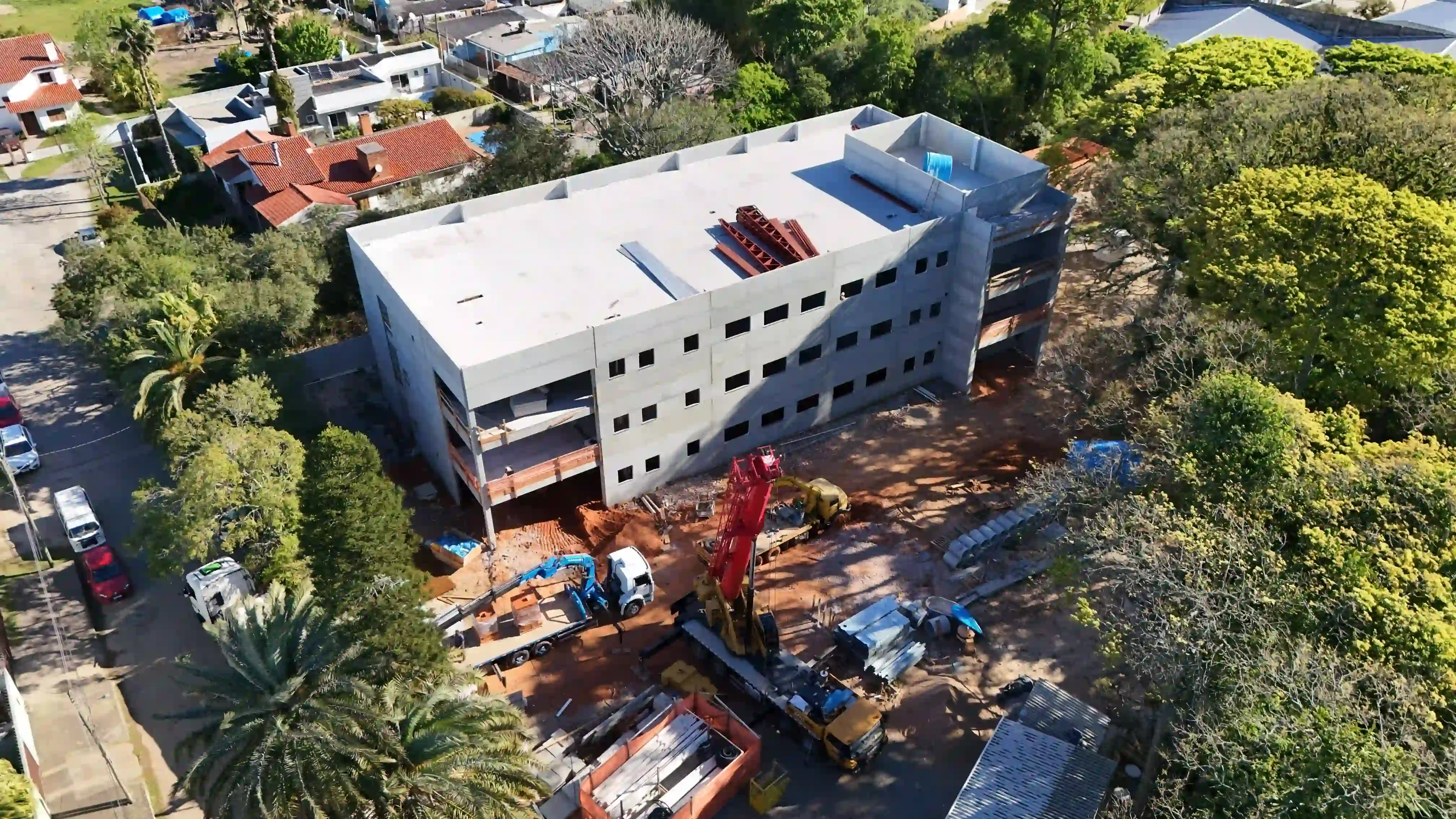 Foto áerea de prédio build to suit construção sob medida pleno empreendimentos pelotas