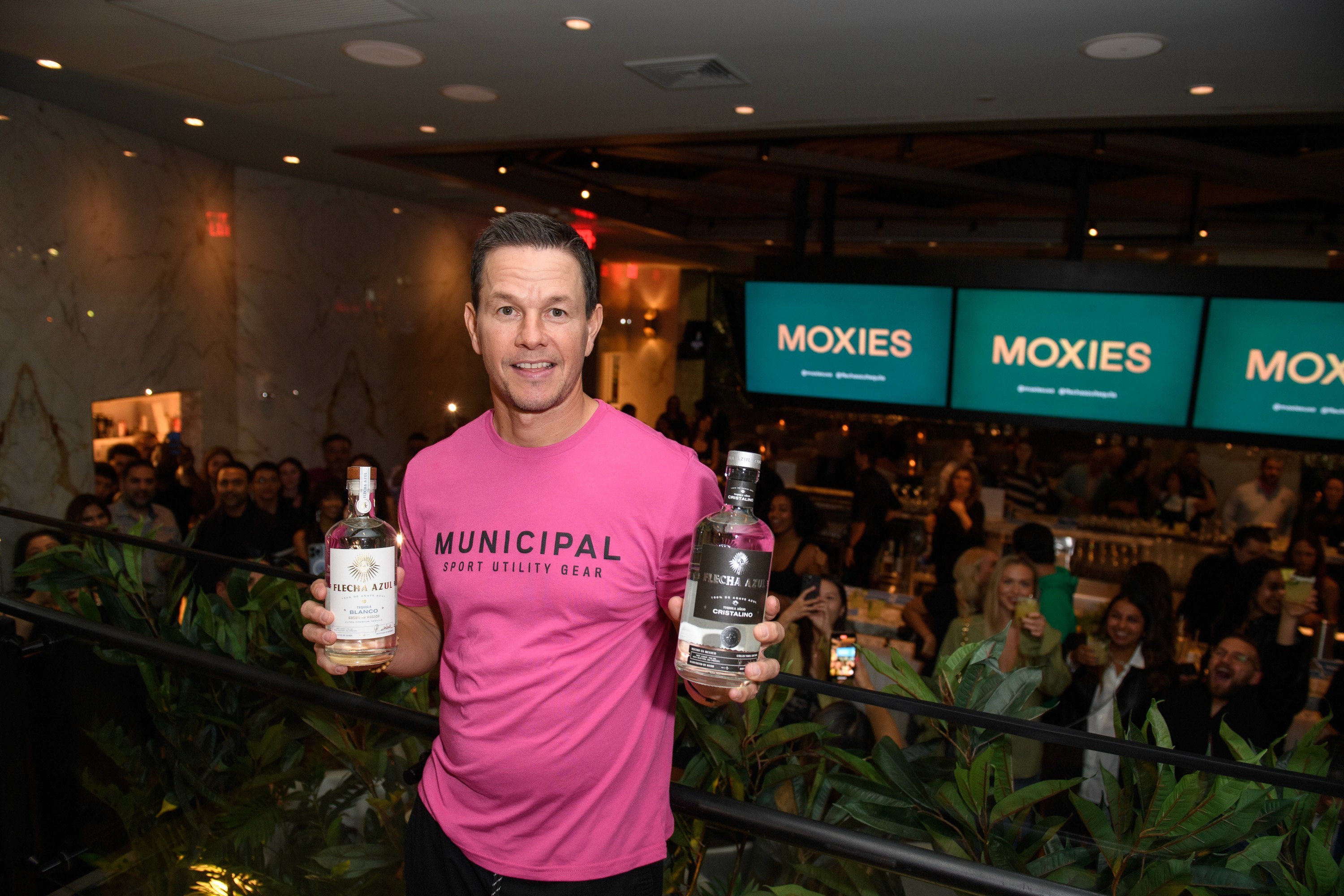 Mark Wahlberg with his tequila