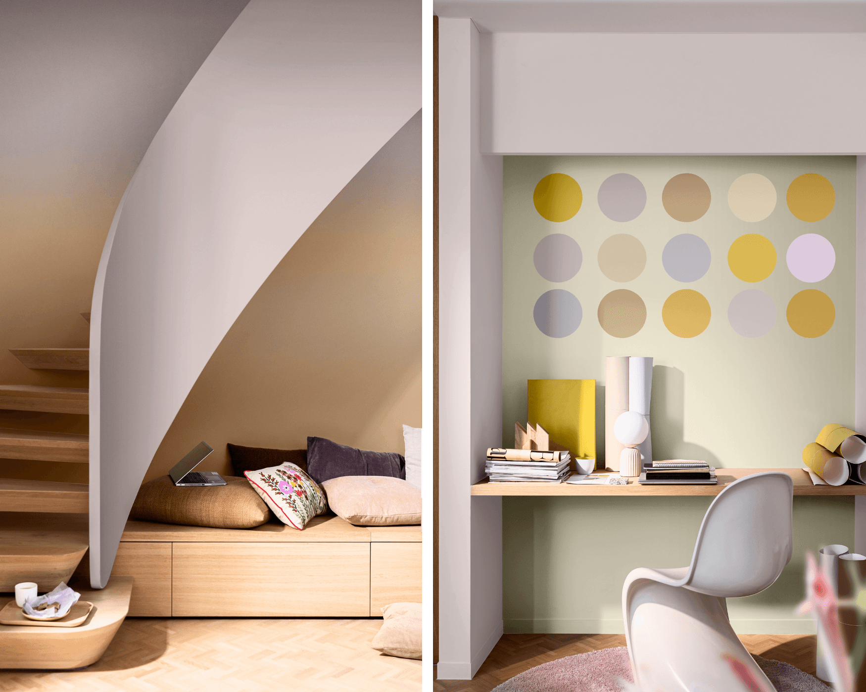 kleurrijk verf interieur 