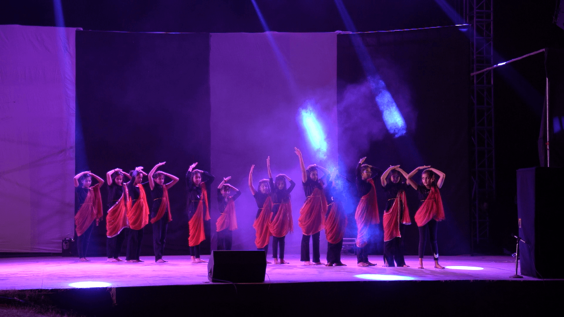 A happy student is on a video call, smiling and engaged