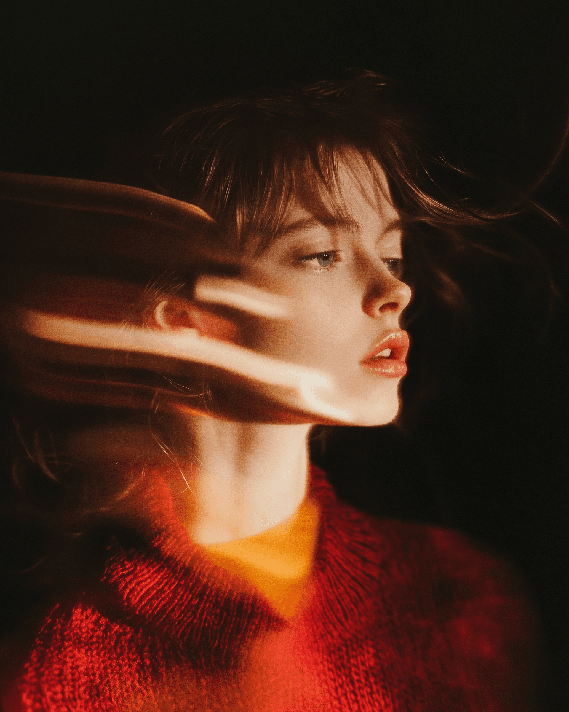 Young girl in motion