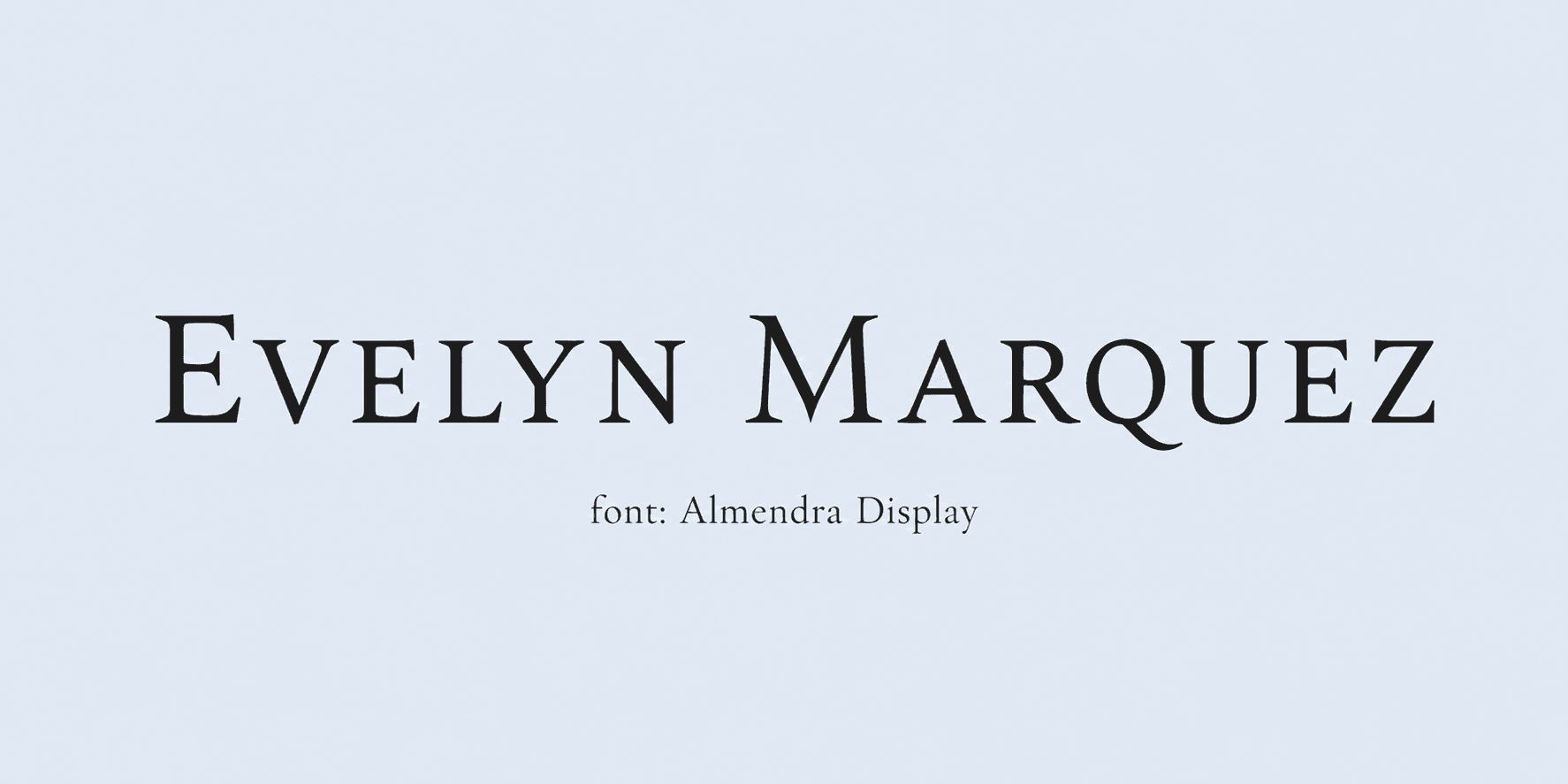 Sample name signed in a cursive signature font on a light background, with the font name labeled below.