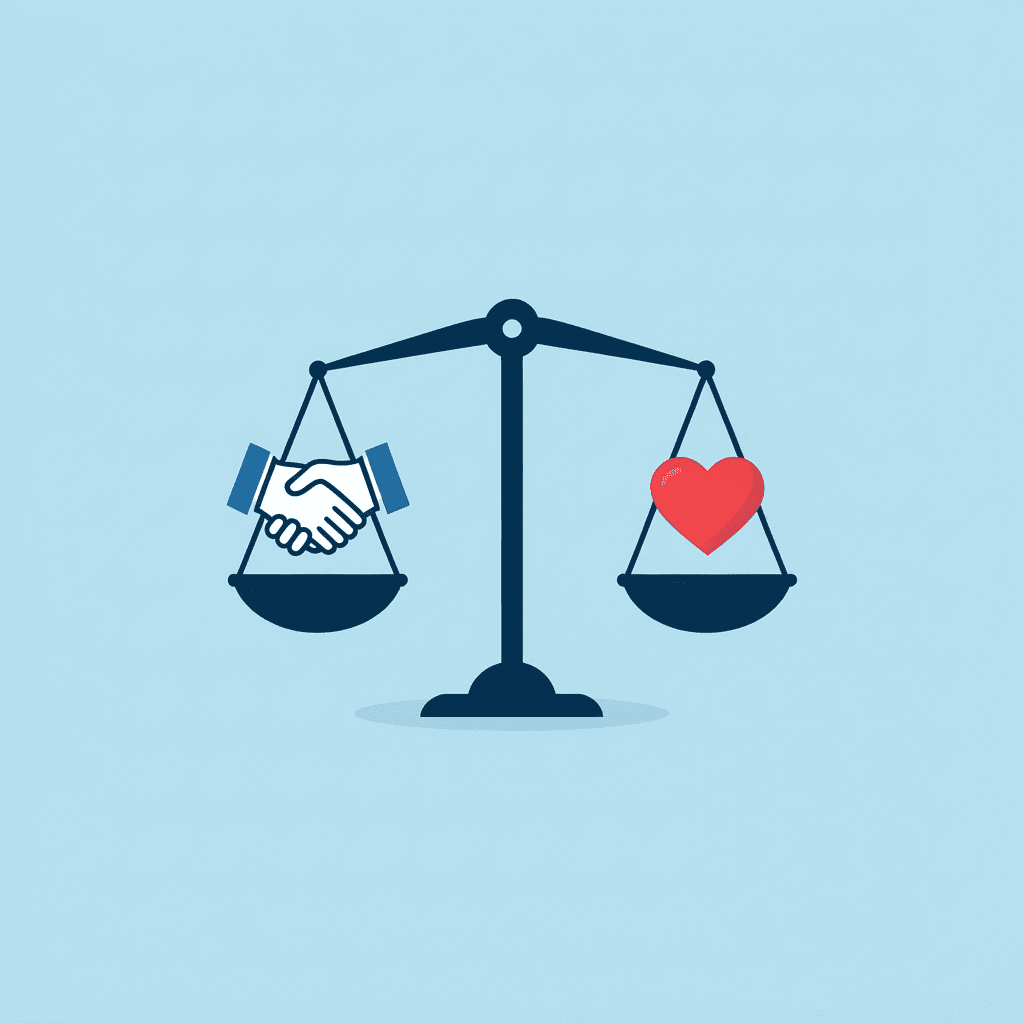 Balance scale comparing Asian market relationship-building approaches versus Western business cultures