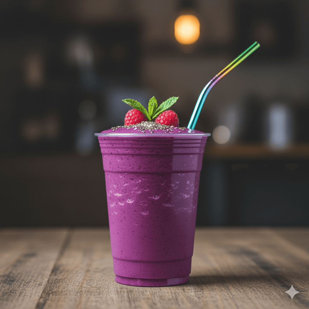 clear cup with straw on beige wooden surface