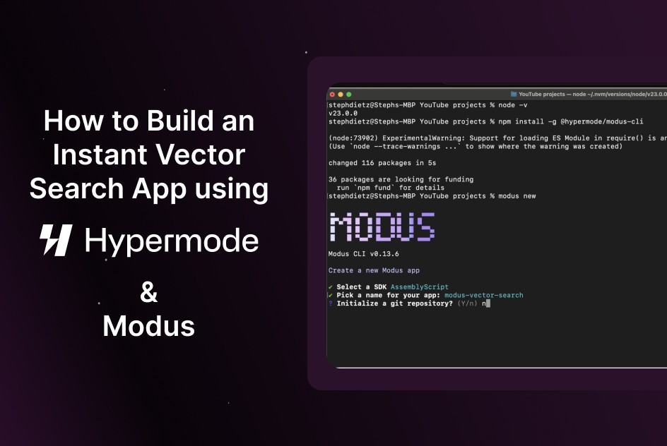 Discover how to create a robust instant vector search application using Hypermode and Modus 