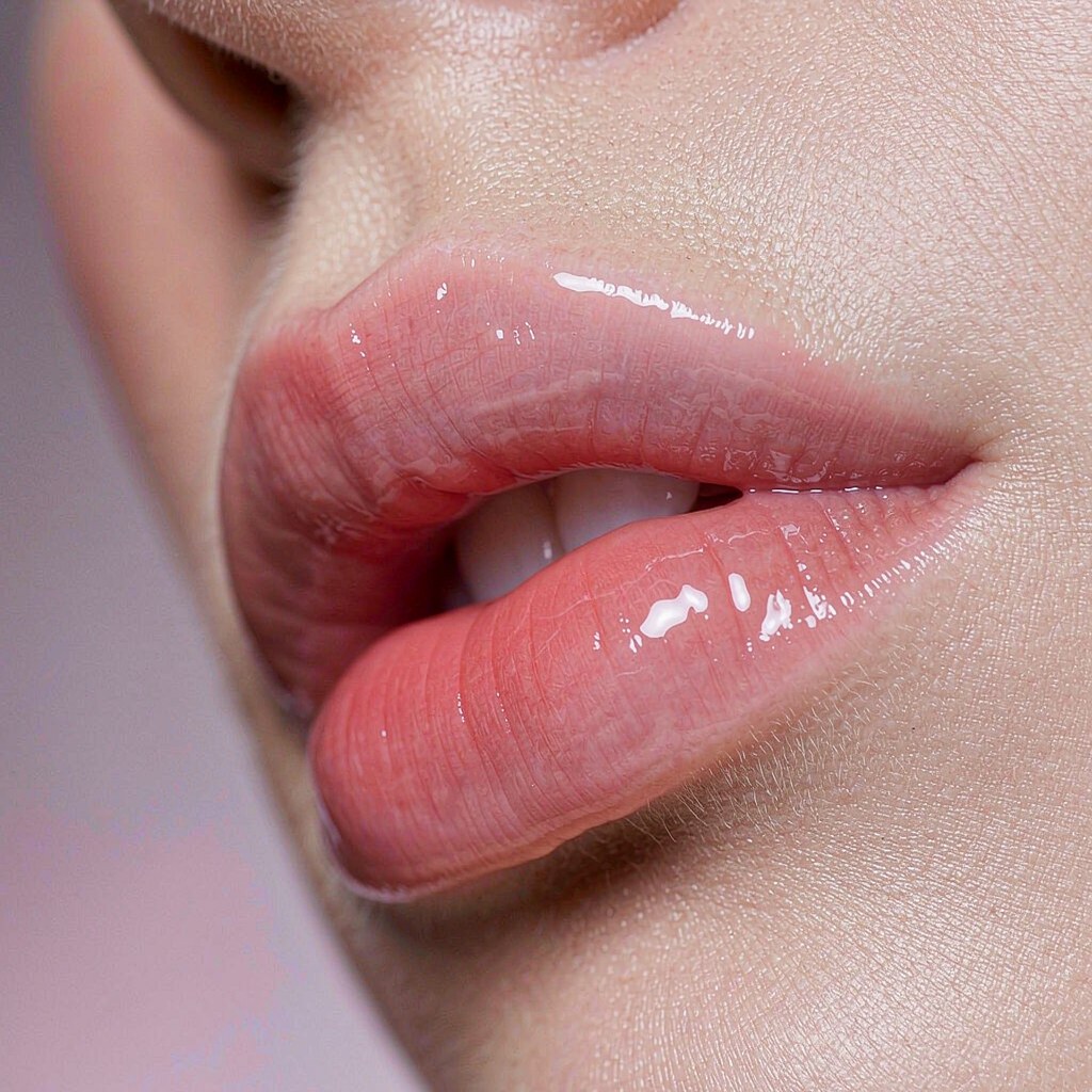 Temperature-Activated Color-Changing Lip Oil — on skin