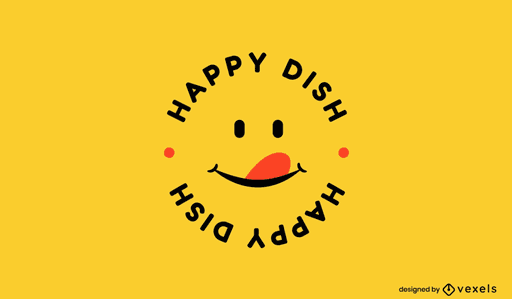 happy dish logo template