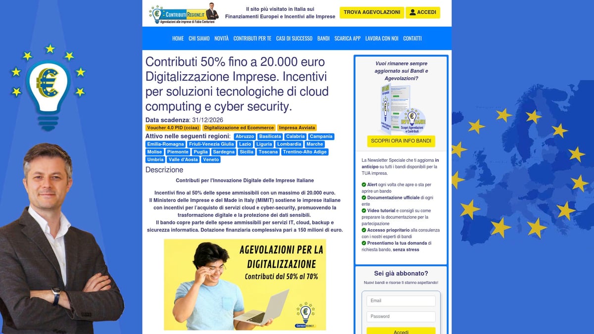 7 Opportunità Di Finanziamenti Emilia Romagna 2026 Da Scoprire - Contributi Digitalizzazione Imprese – Incentivi Cloud e Cyber Security