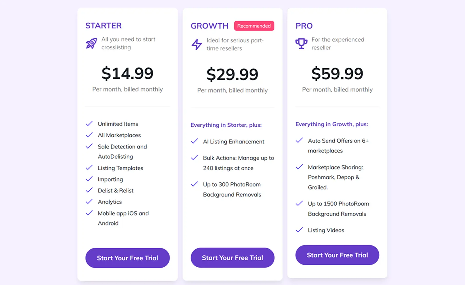 Vendoo Pricing Plans