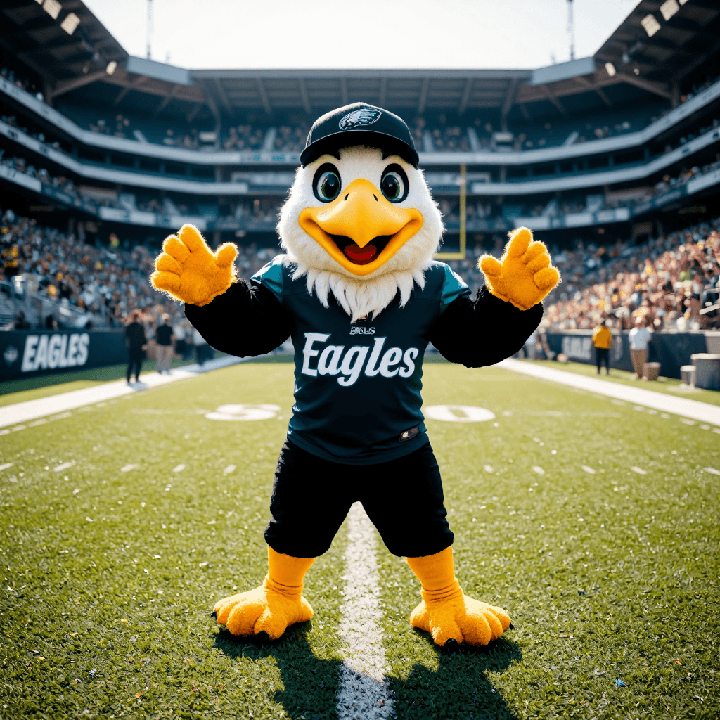 product photography of mascot costume of a bird