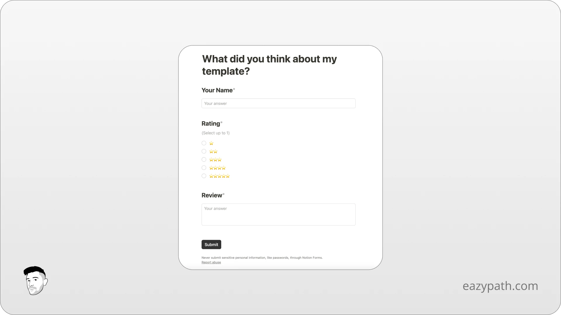 How to collect data with your Notion form - Form Preview