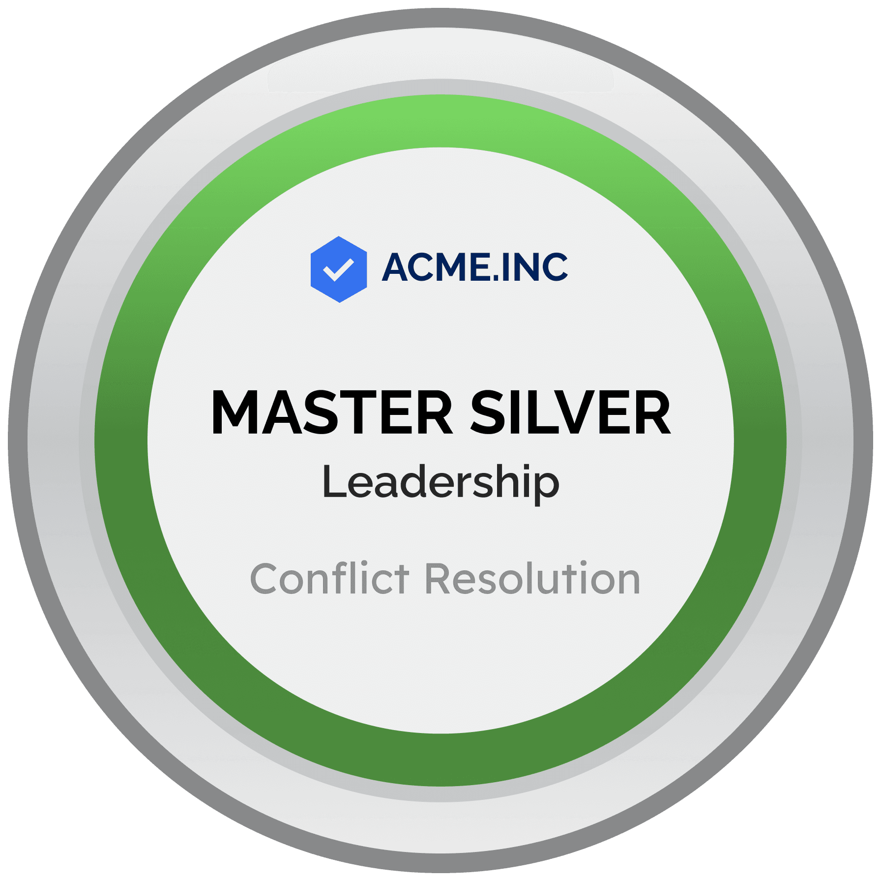 Wauld - Professional and metallic green achievement badge template