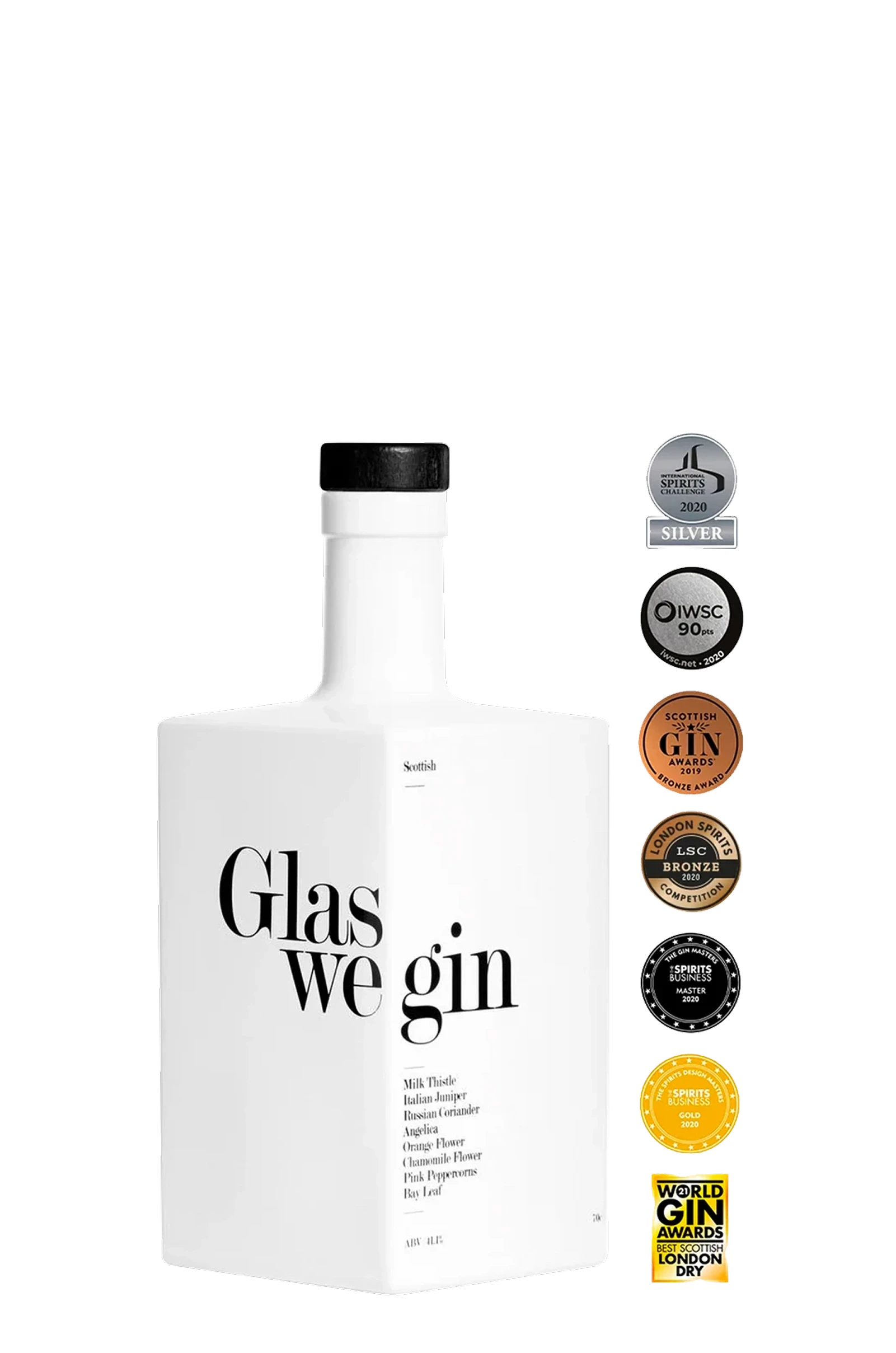 Glaswegin Original Gin with awards