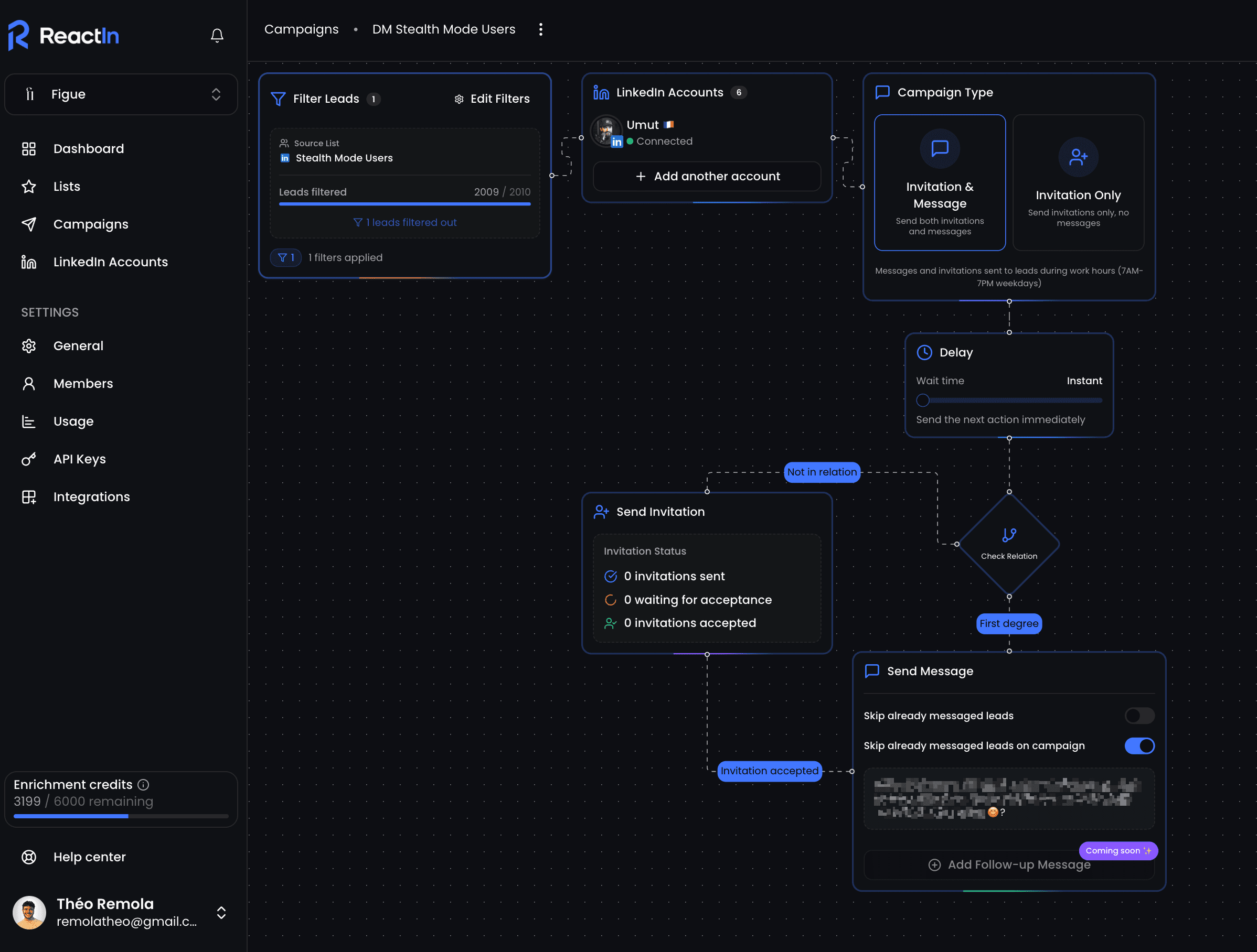 Reactin's Campaign example