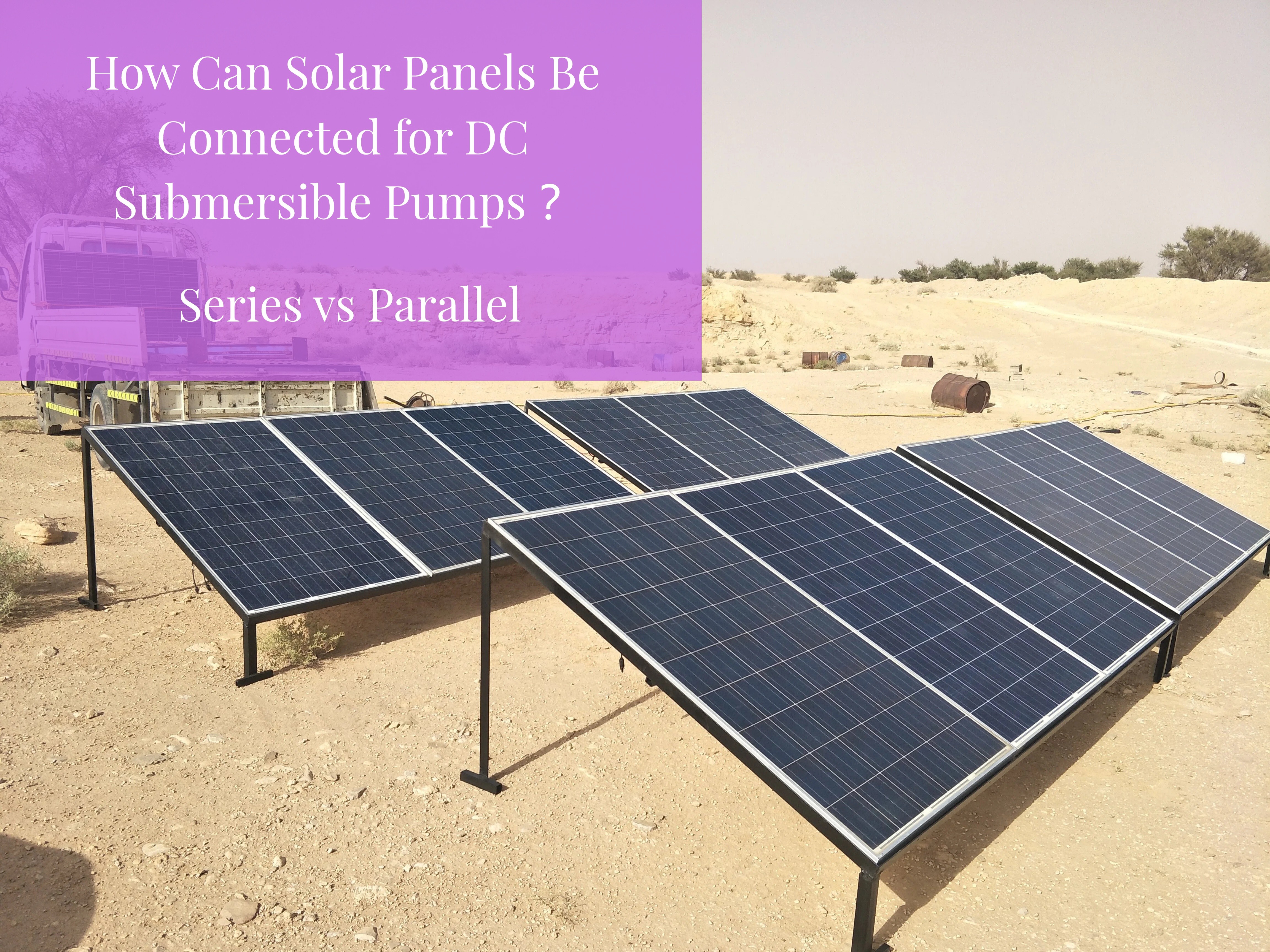 solar connection for Submersible Pump