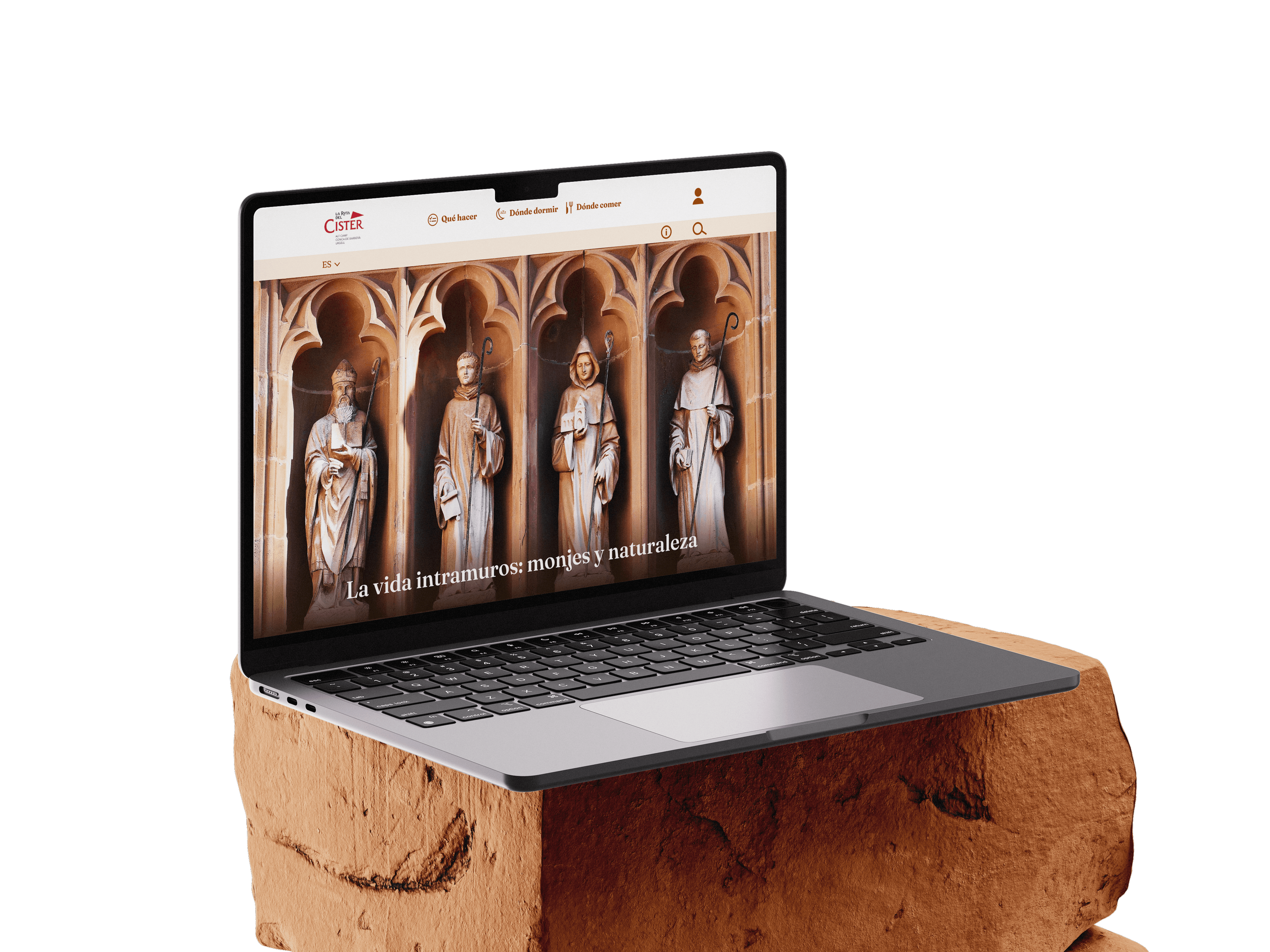 Adaptación del rediseño de La Ruta del Císter a pantalla de escritorio