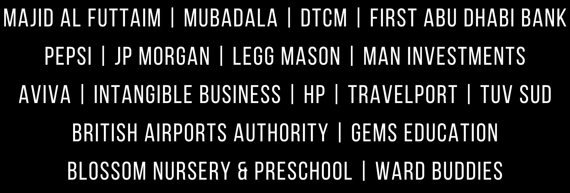 Brands our team has consulted or worked for