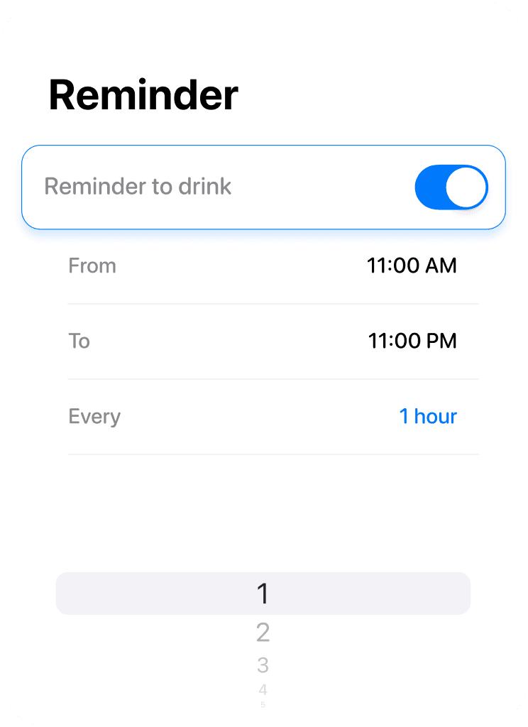 Smart drink reminders