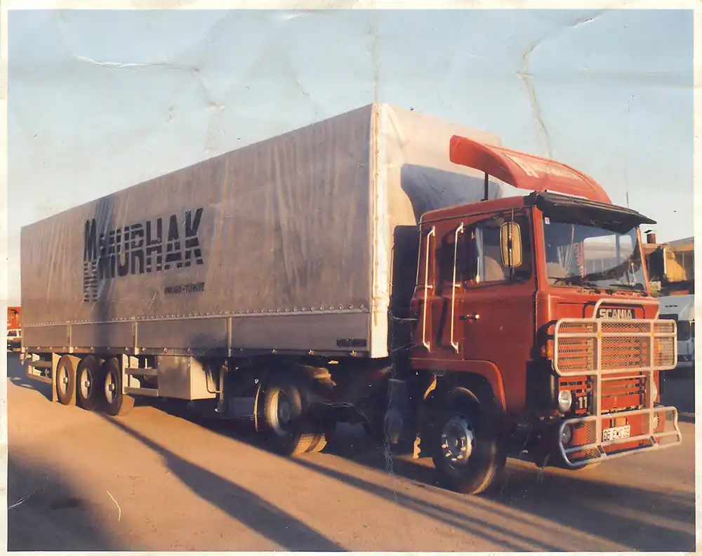 Truck parked in front of Warehouse