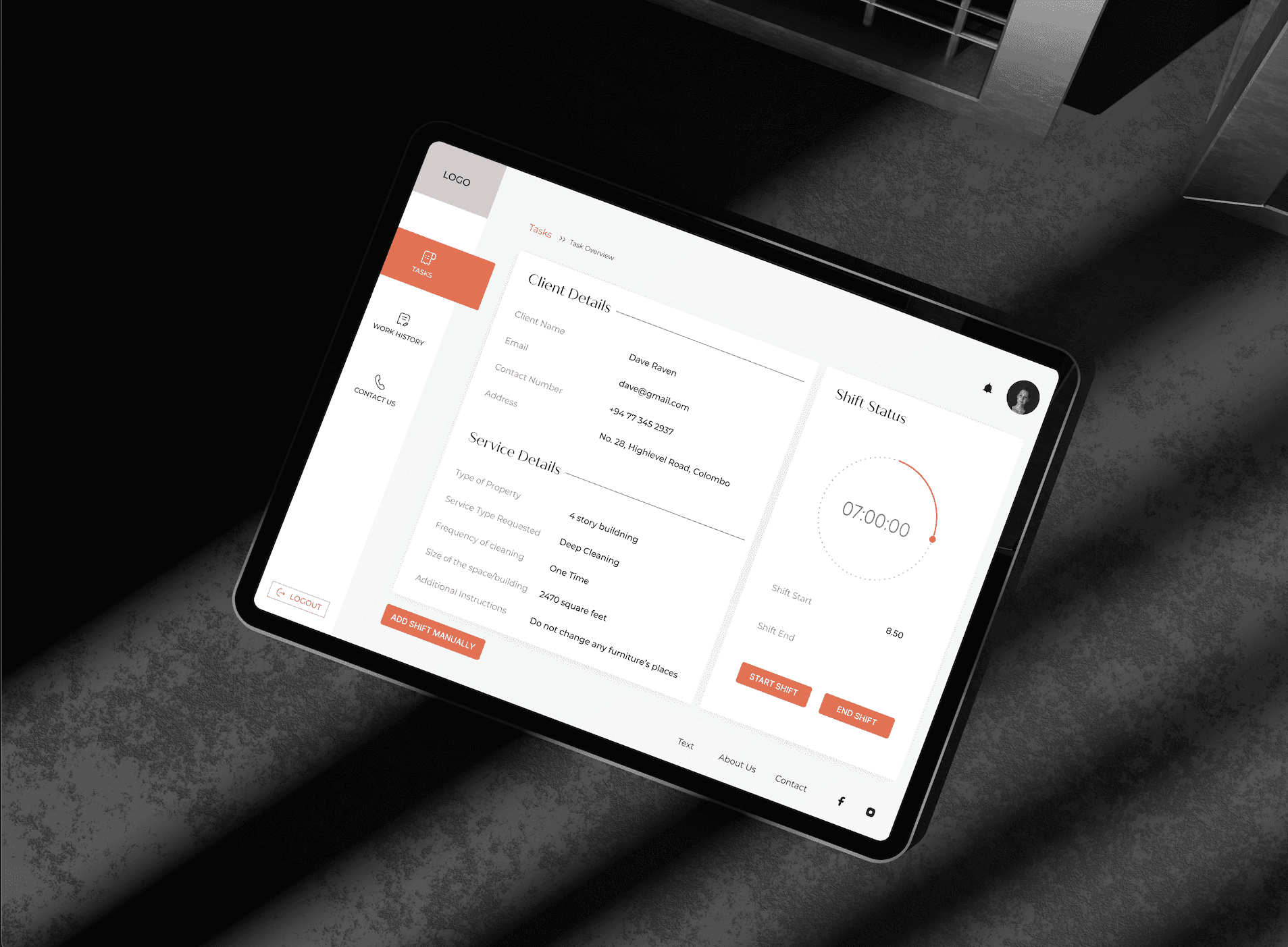 3 mobile screens for a job portanl app