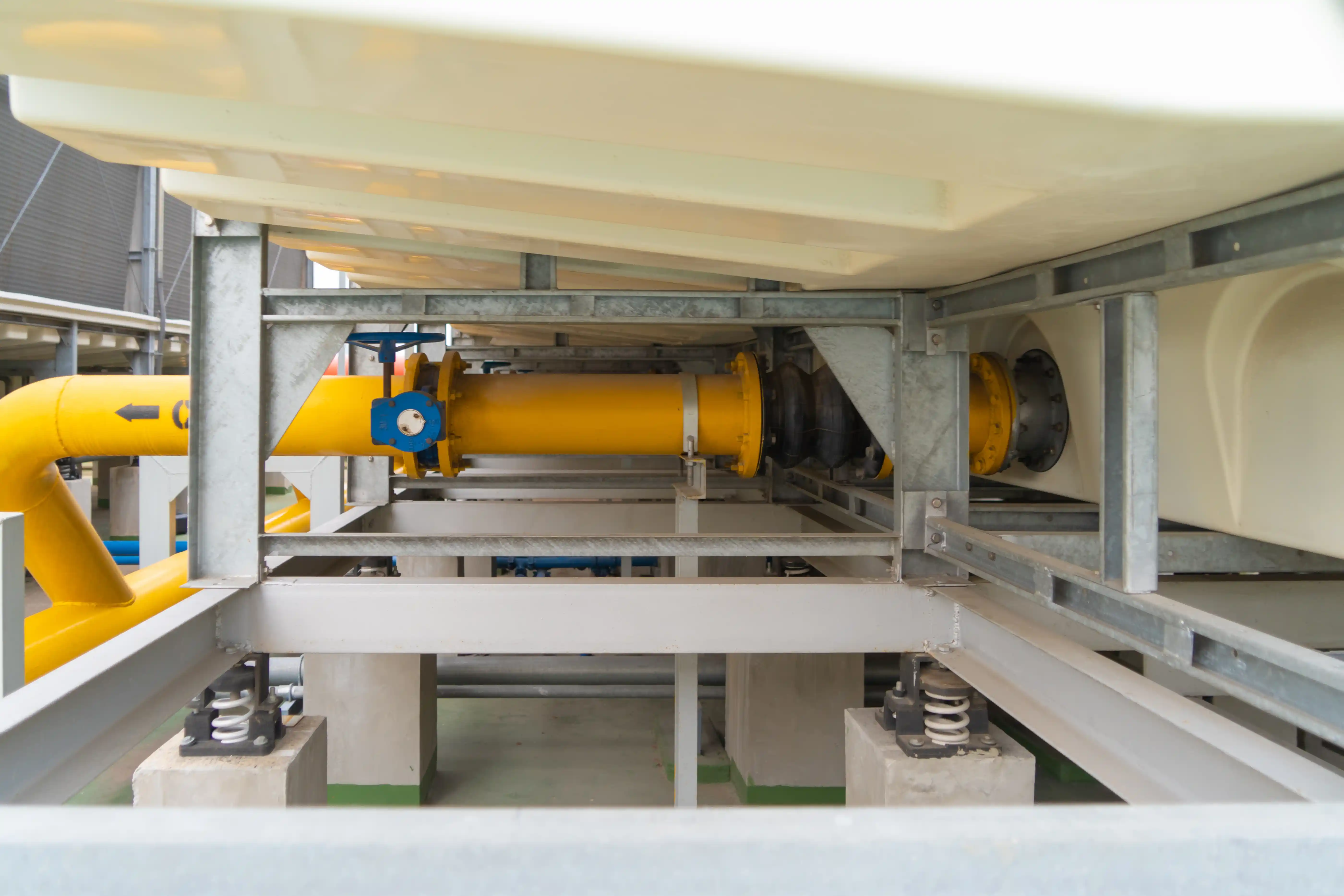 Concrete mixing equipment and batching machinery inside production facility