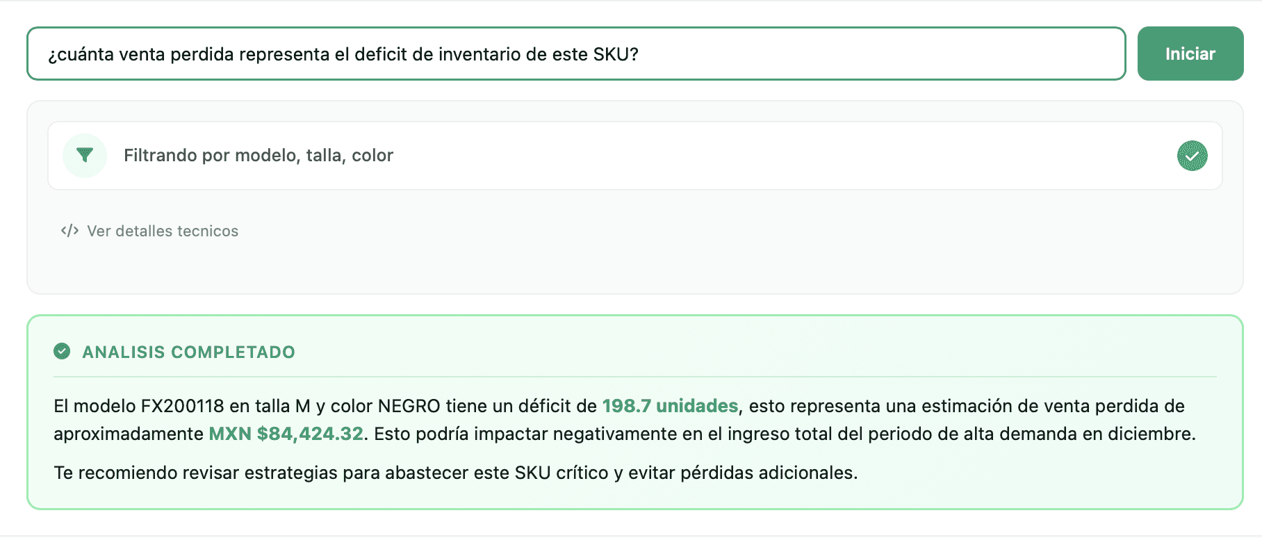 Loometrics impulsado por inteligencia artificial para pronóstico e inventario inteligente en retail de moda