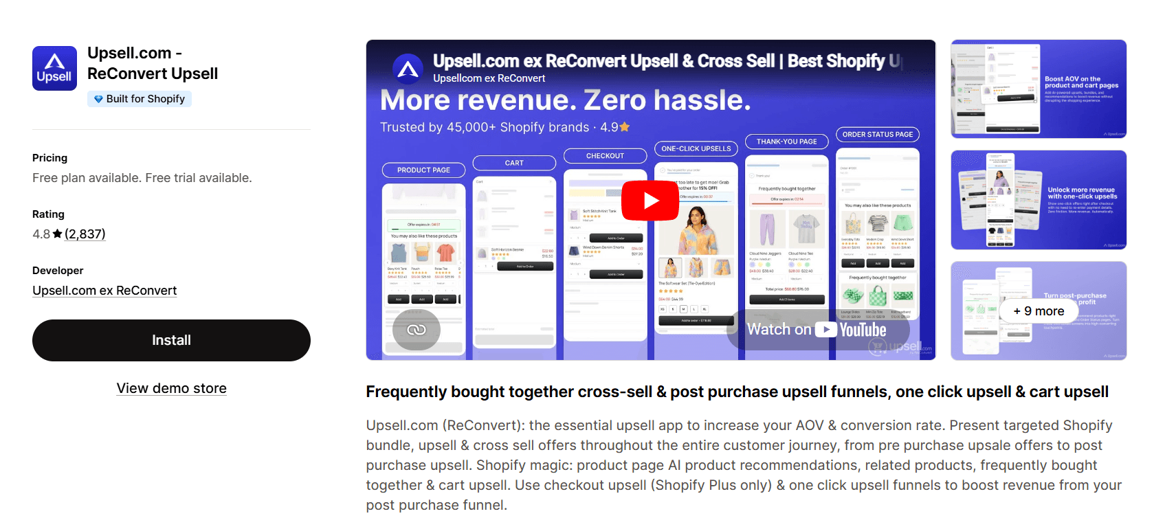 Upsell.com ‑ ReConvert Upsell on the Shopify App Store