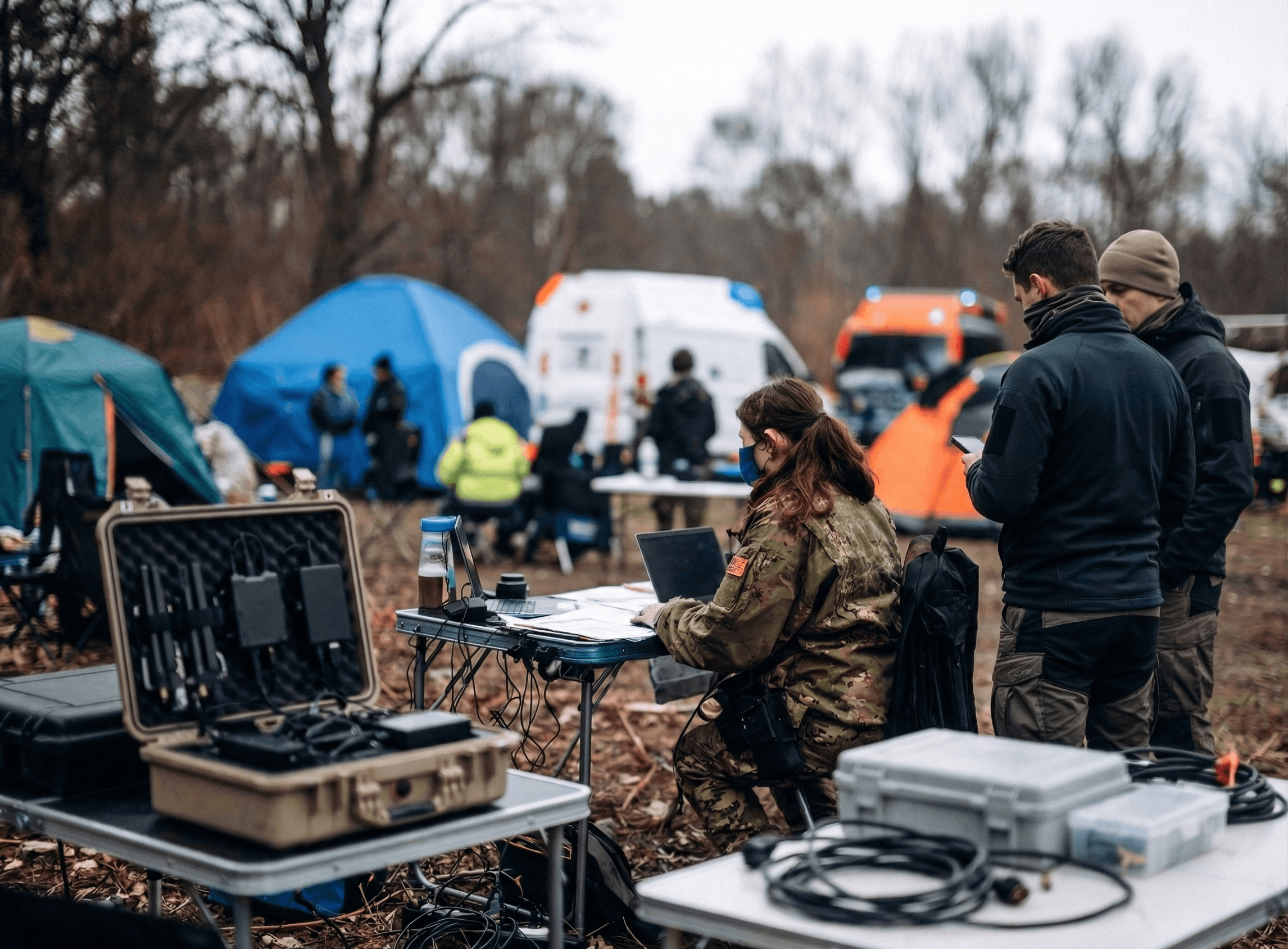 disaster comms staging area