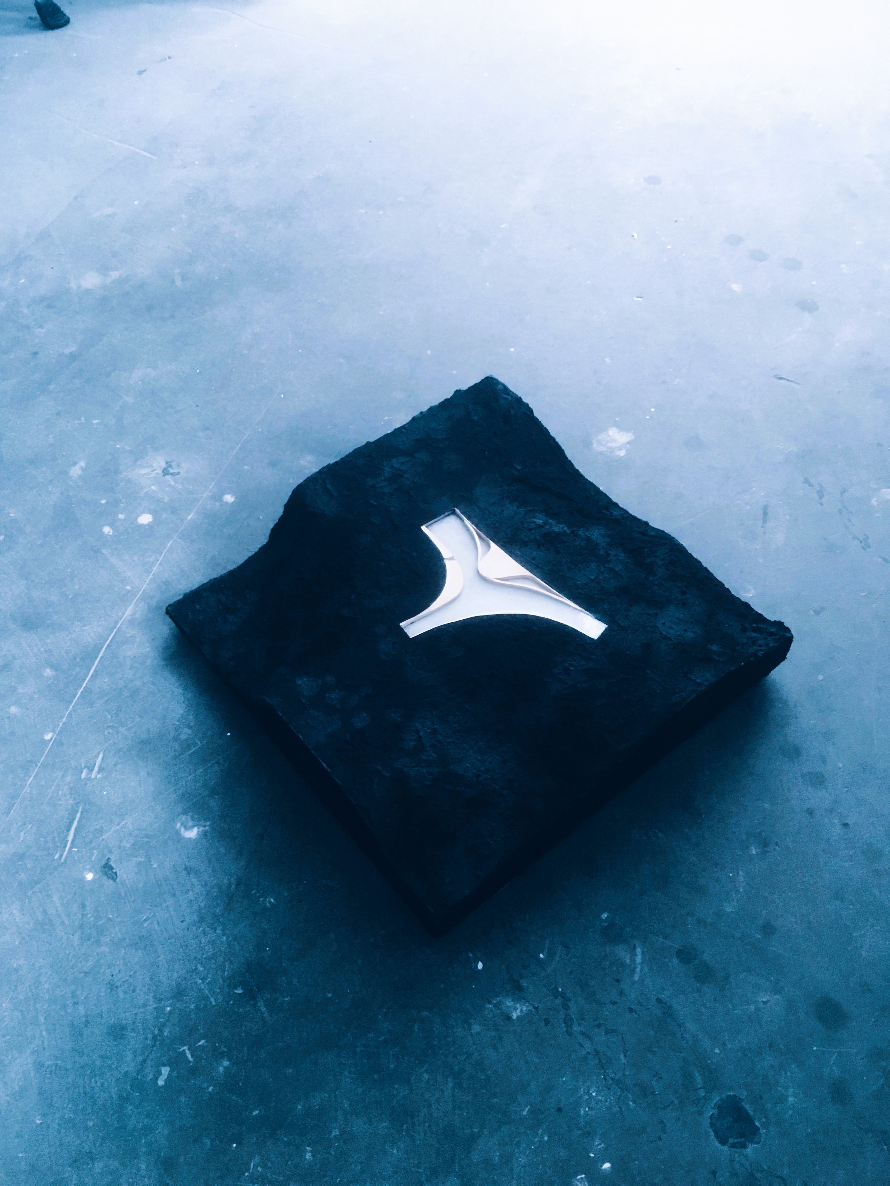 Lava field visitor center model