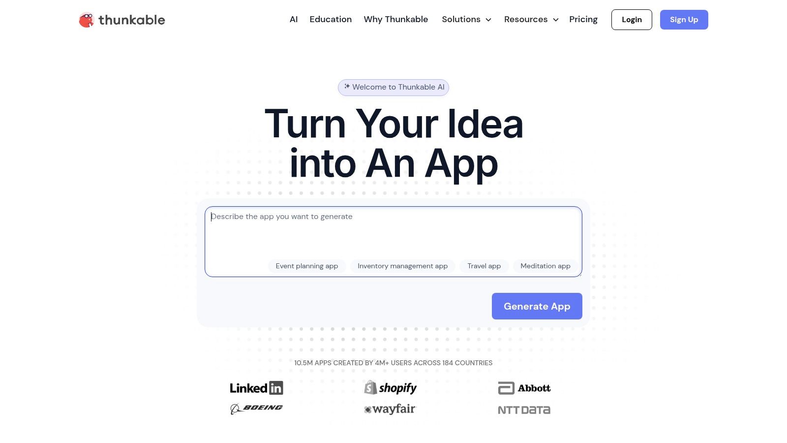 Thunkable drag-and-drop mobile app builder with block-based logic editor