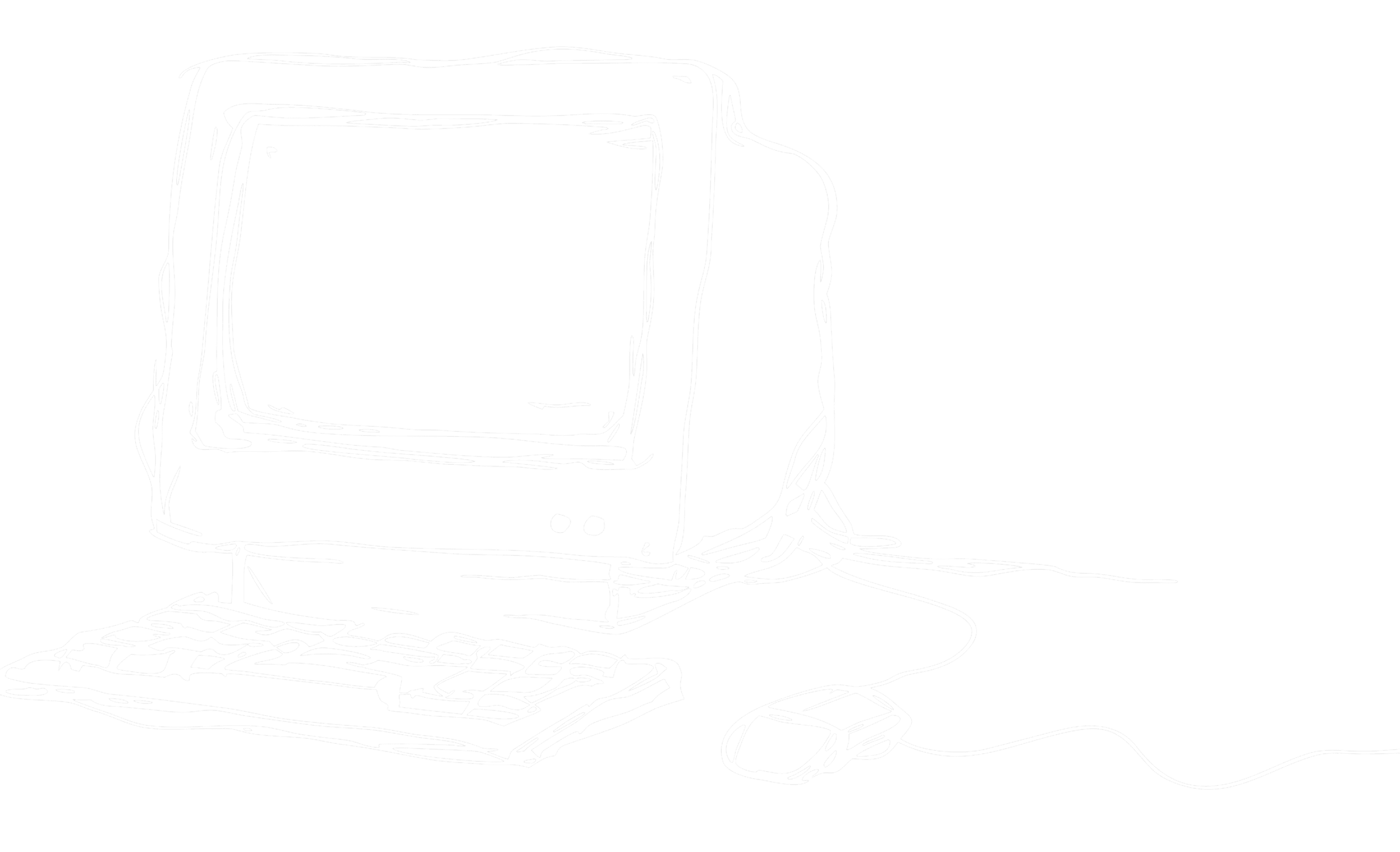 Line drawing image of a deer laying down against a transparent background