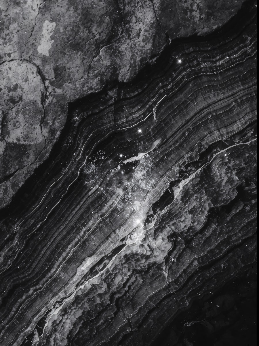 a dark blue area with a white stripe on it