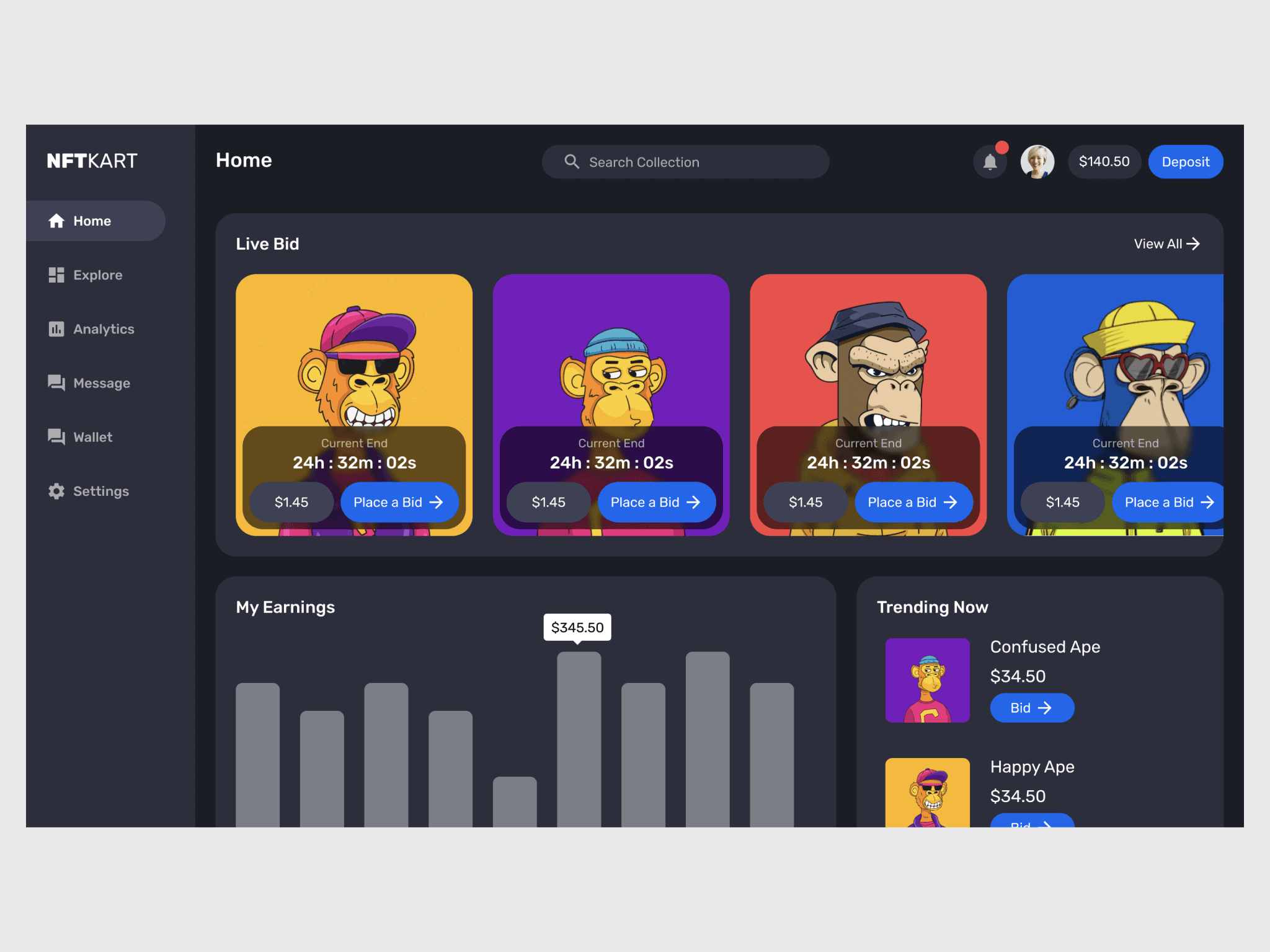 antriksh-portfolio-NFT-Marketplace-app-ux-design